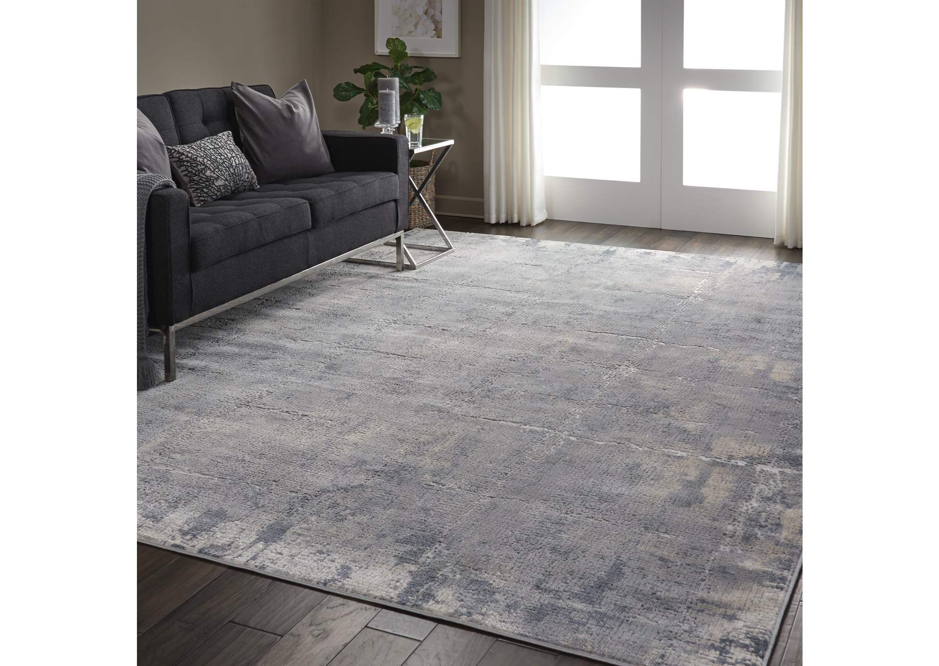 Nourison Rustic Textures RUS06 Grey and Beige 8'x11' Oversized Rug,Nourison