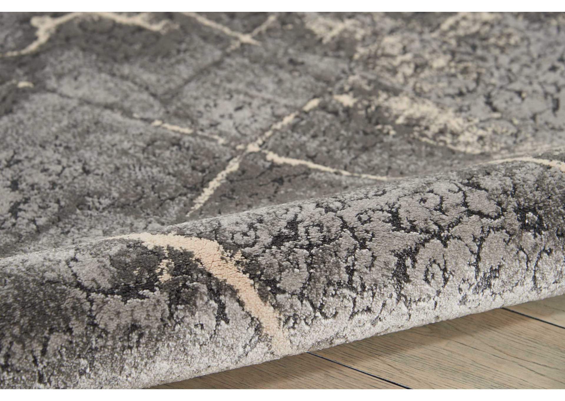 kathy ireland Home Heritage KI353 Charcoal Grey 8'x11' Oversized Rug,Nourison