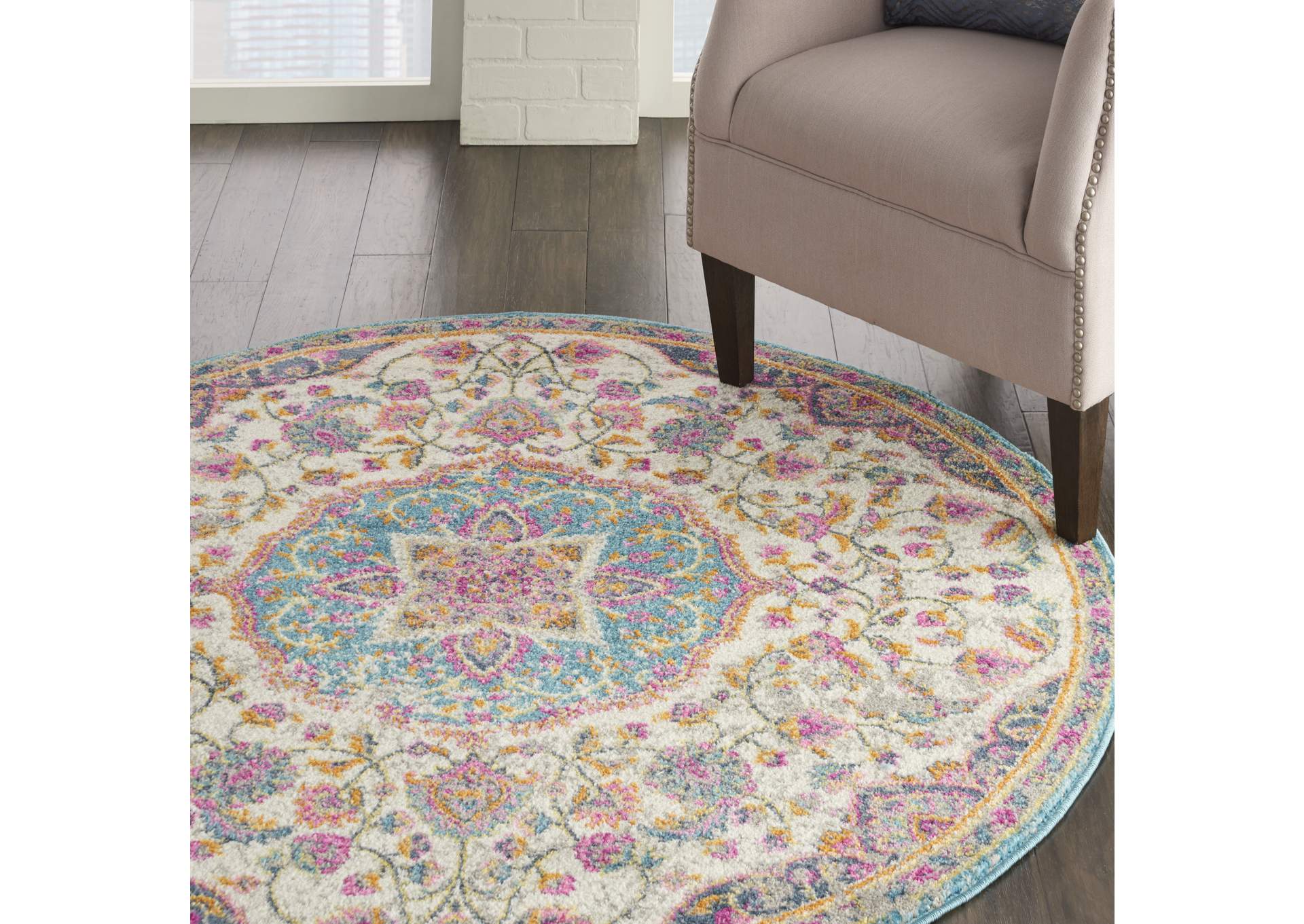 Nourison Passion Bohemian Ivory Multi Colored Area Rug,Nourison
