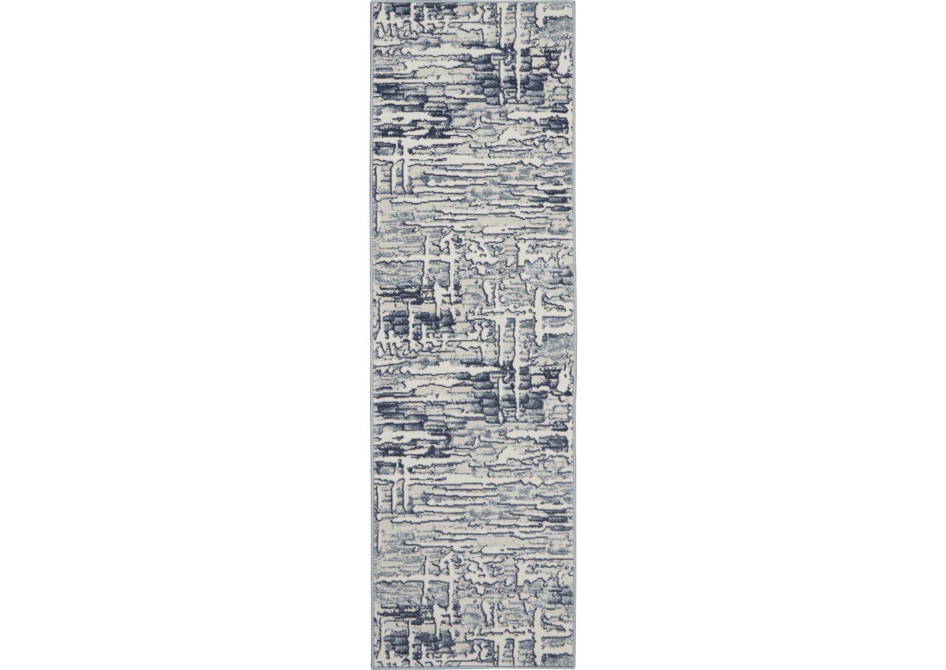 Nourison Urban Chic URC01 Grey and Slate 7' Runner Hallway Rug,Nourison