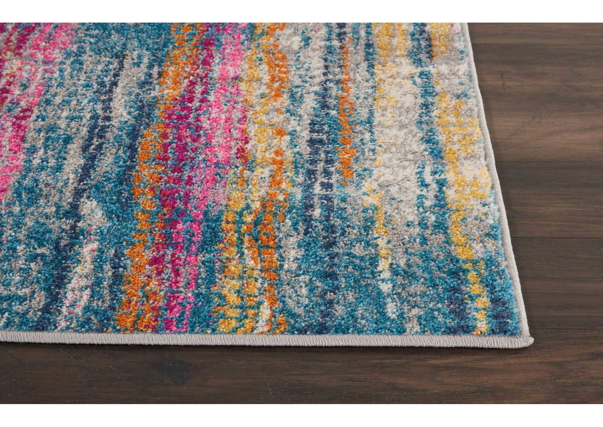 Nourison Passion PSN16 Multicolor 8' Runner Hallway Rug,Nourison