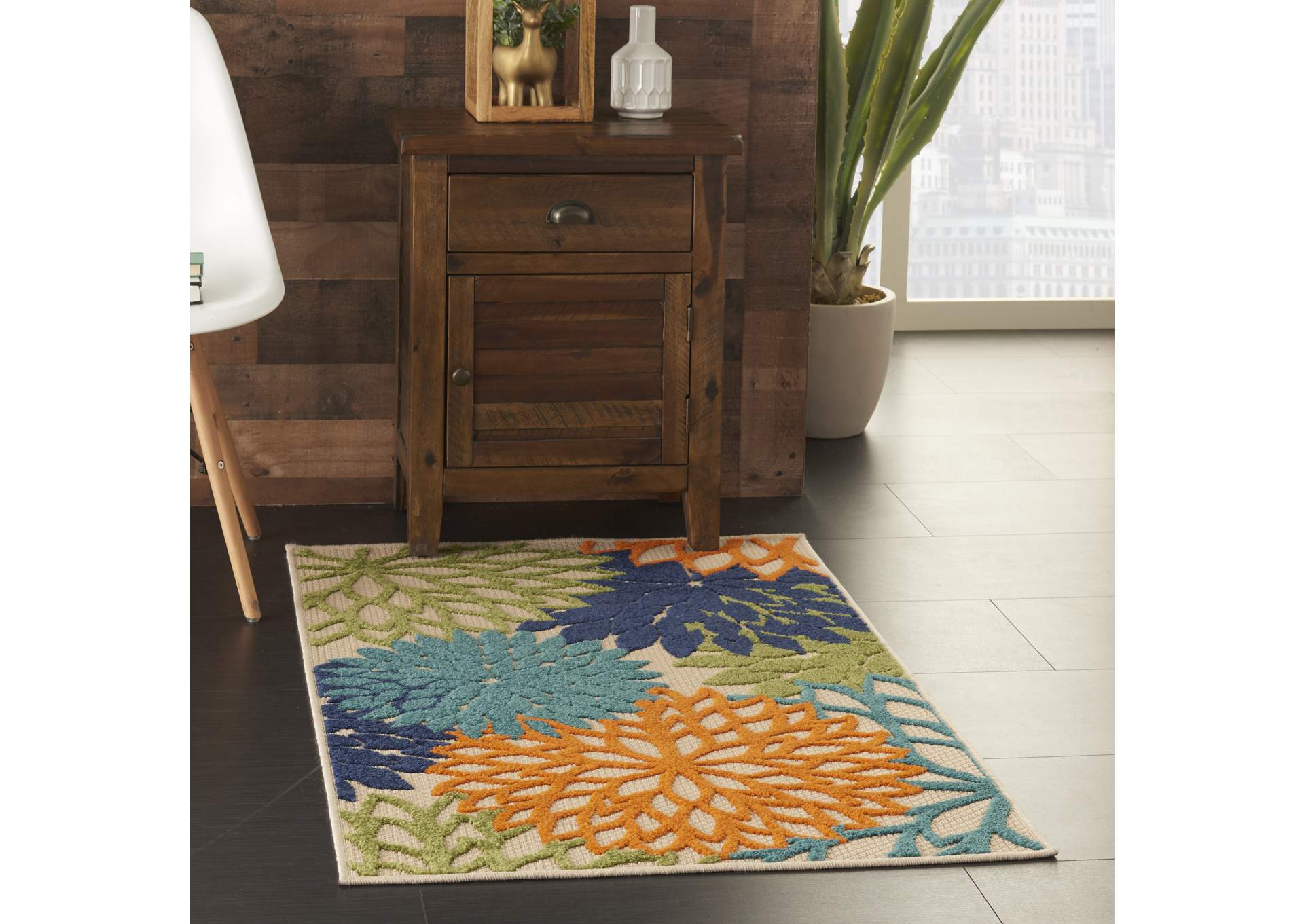 Nourison Aloha ALH05 Multicolor 3'x4' Indoor-outdoor Area Rug,Nourison