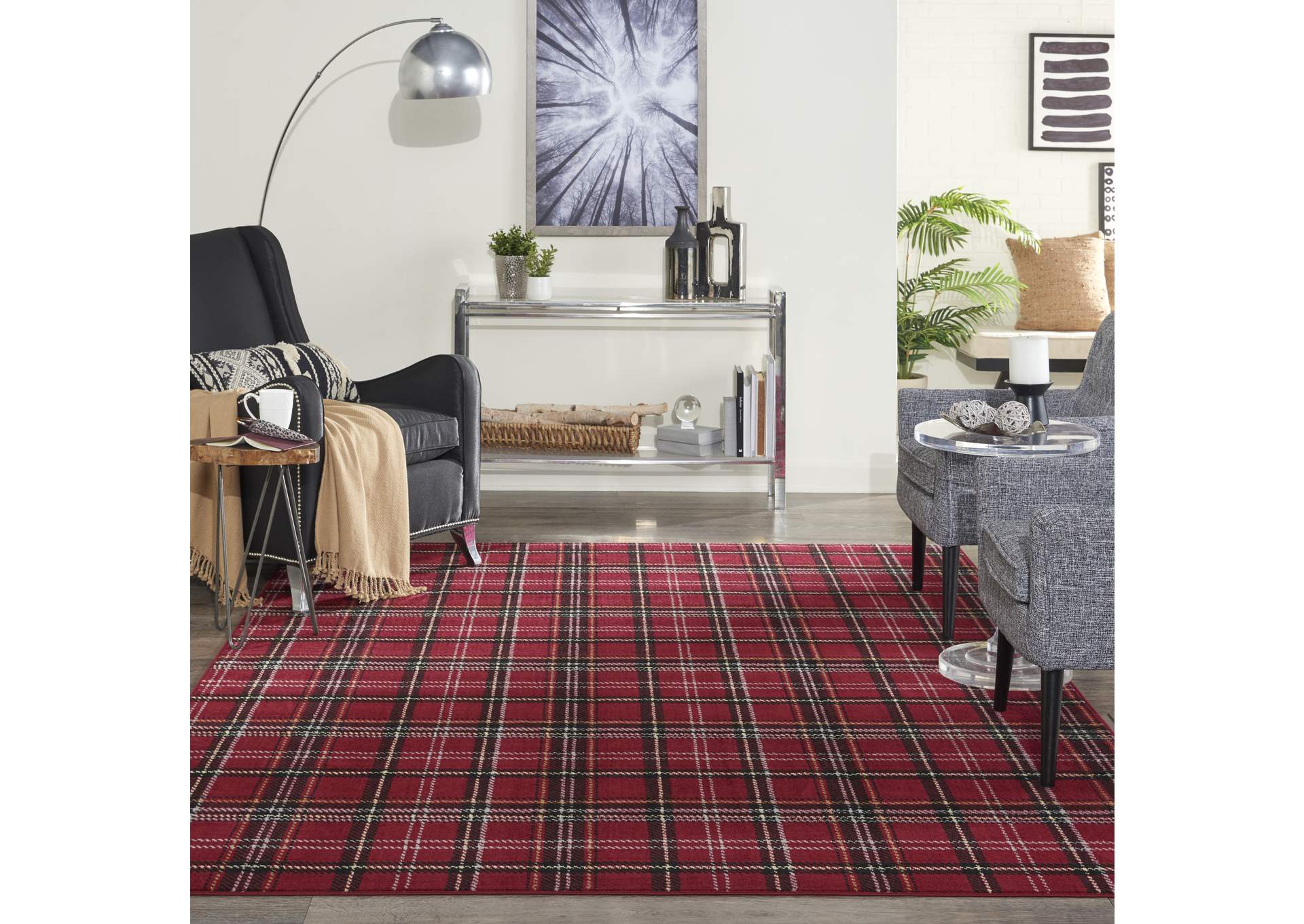 Nourison Grafix GRF03 Red 7'x10' Area Rug,Nourison