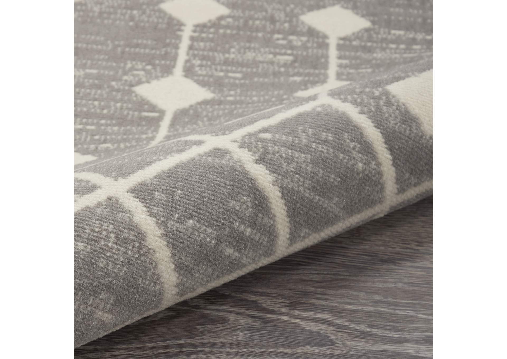 Nourison Grafix 12' Runner Grey Area Rug,Nourison