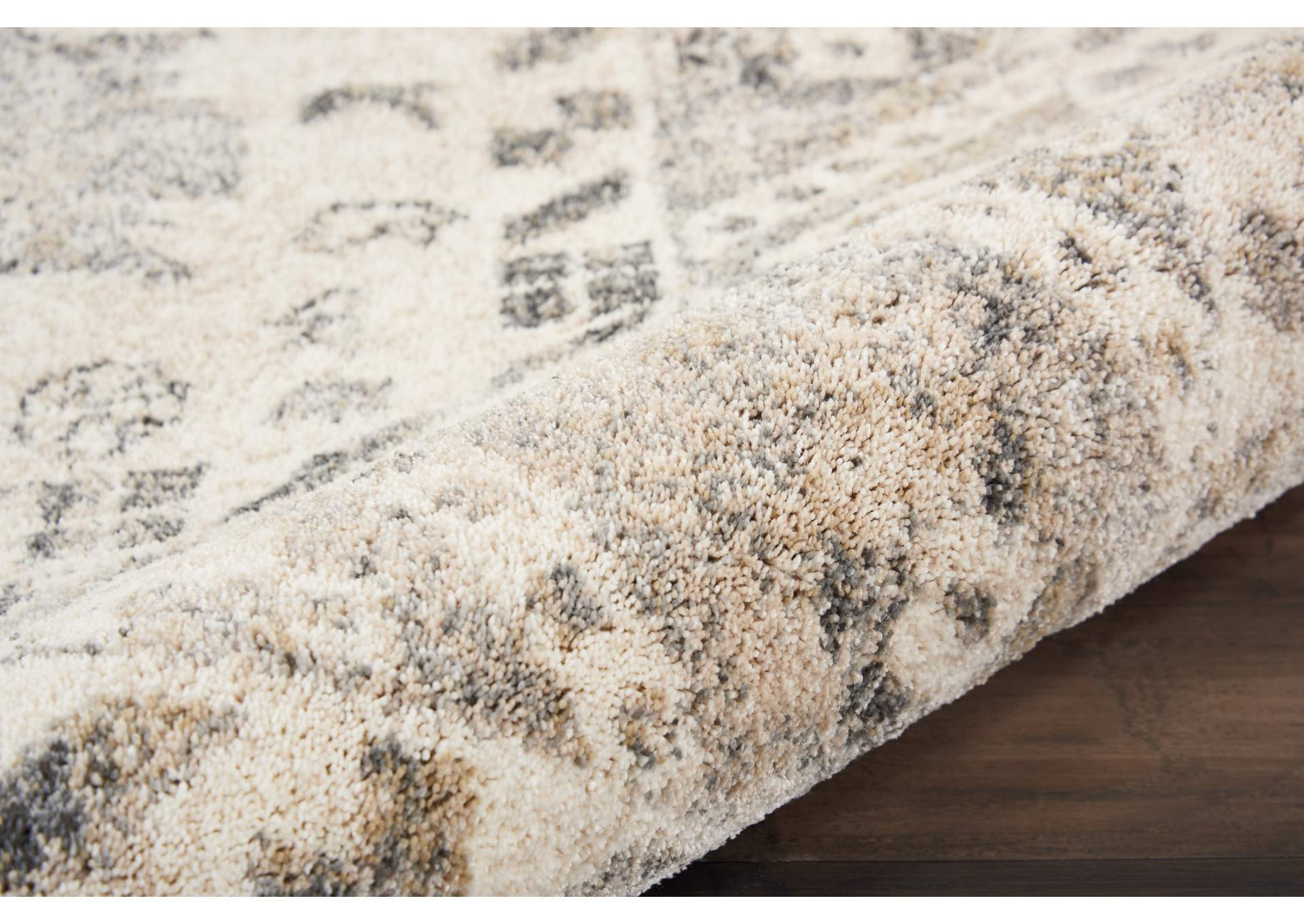 Nourison Fusion FSS11 Grey 8'x11' Oversized Plush Shag Rug,Nourison