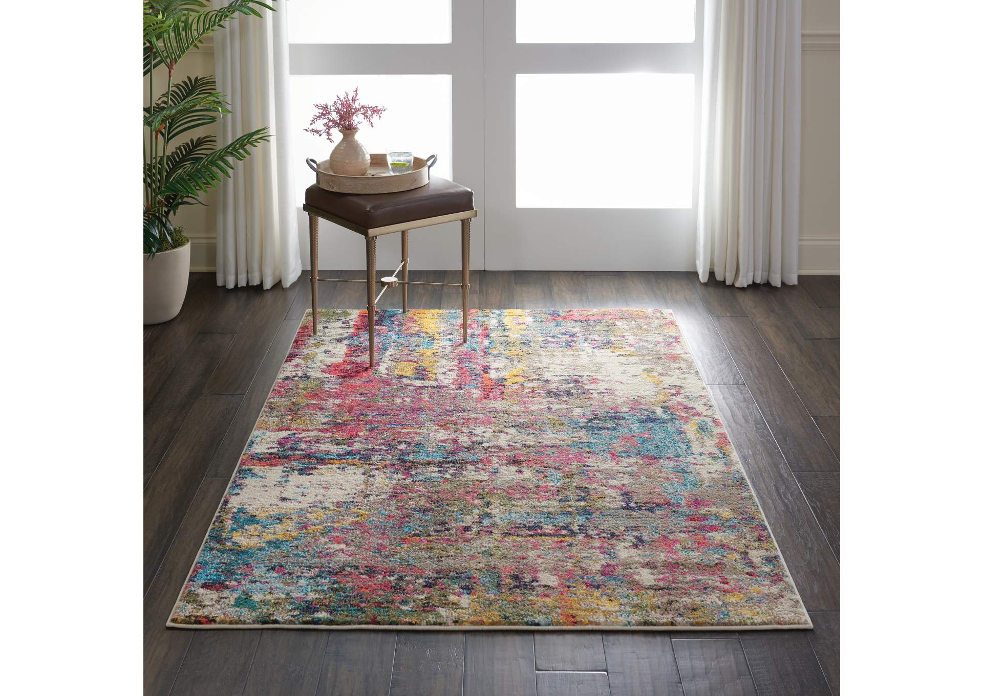 Nourison Celestial CES14 Multicolor 4'x6' Colorful Area Rug,Nourison