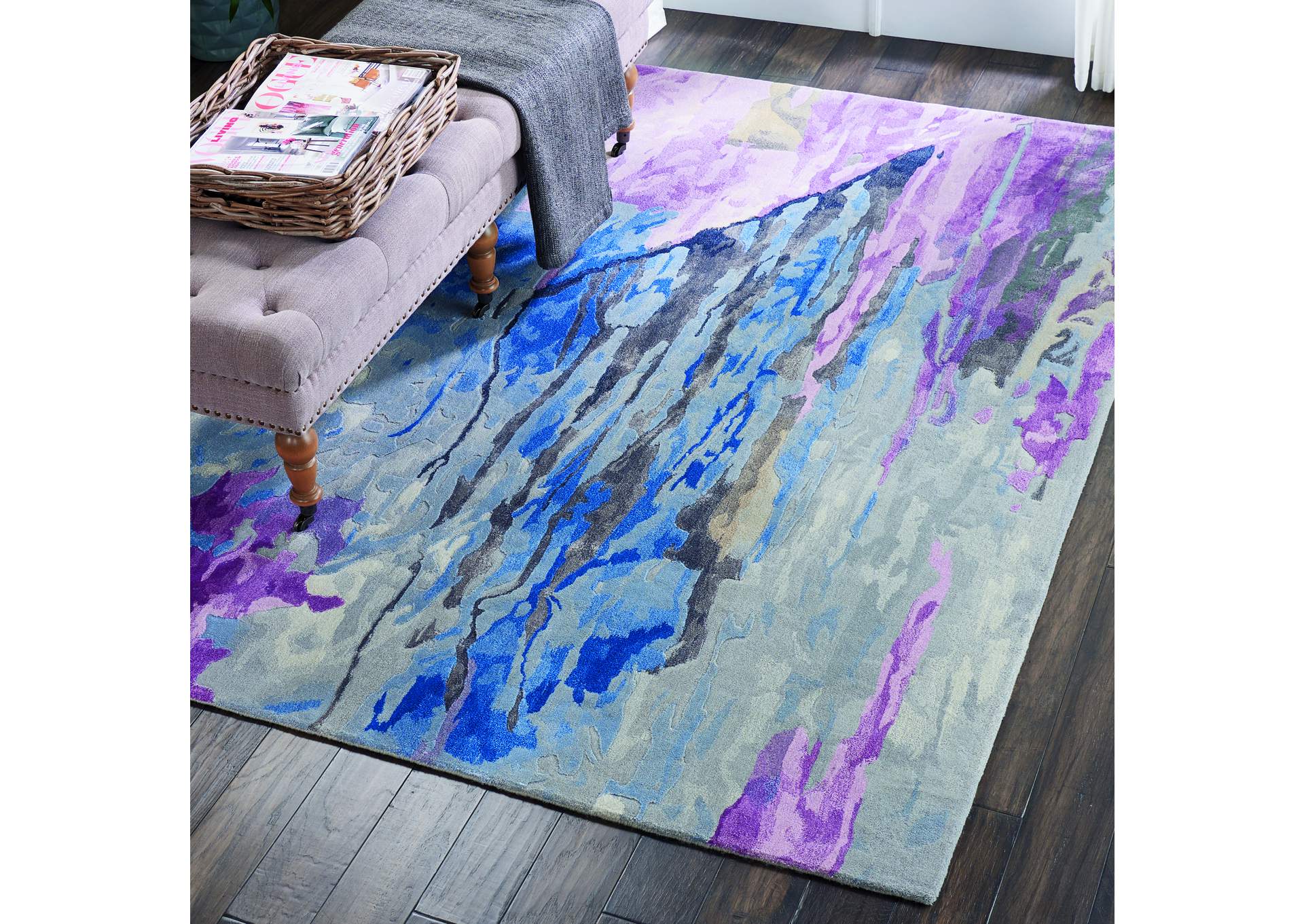 Nourison Prismatic 6'x8' Grey Multicolor Area Rug,Nourison