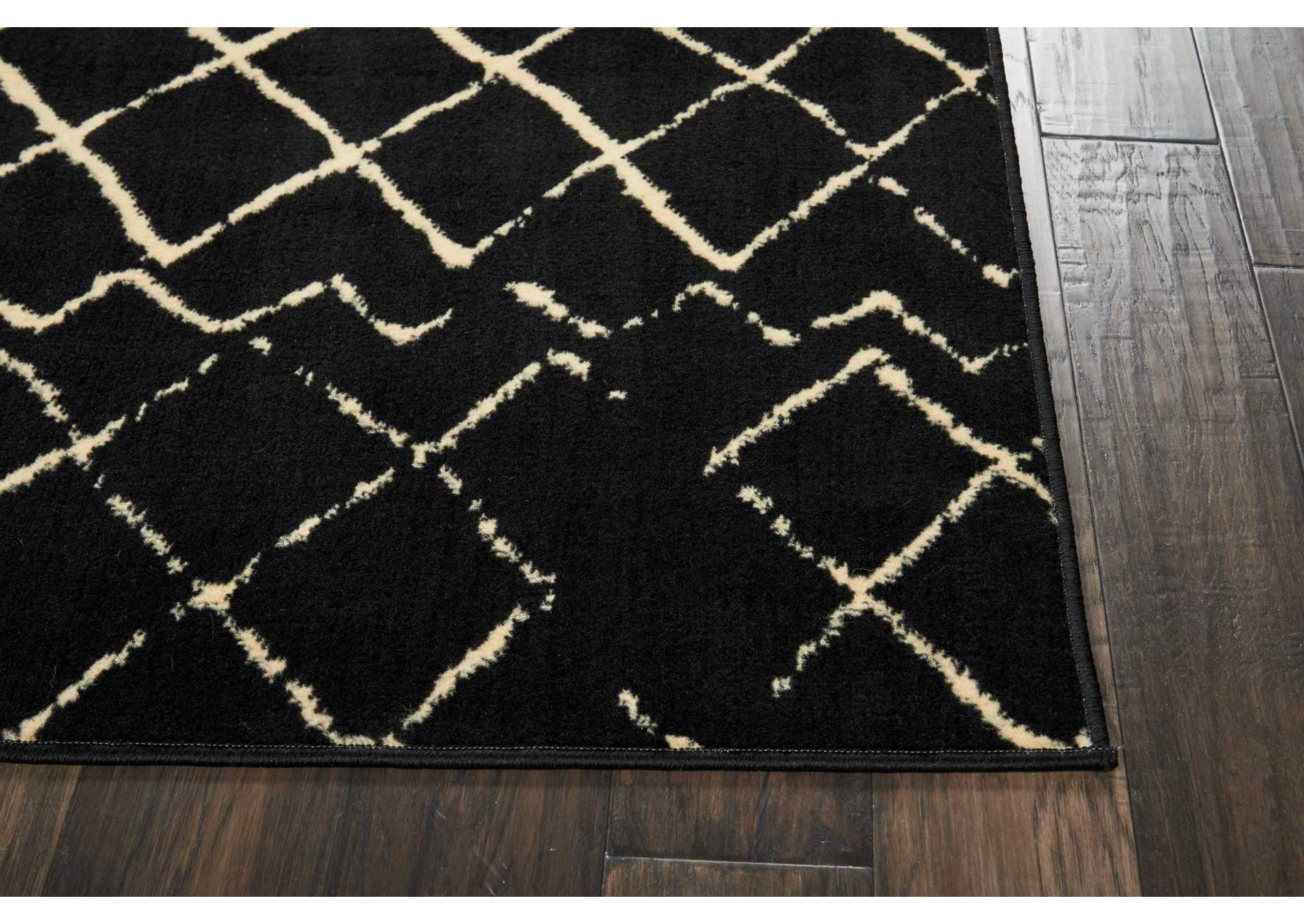 Nourison Grafix GRF04 Black 8'x10' Large Rug,Nourison