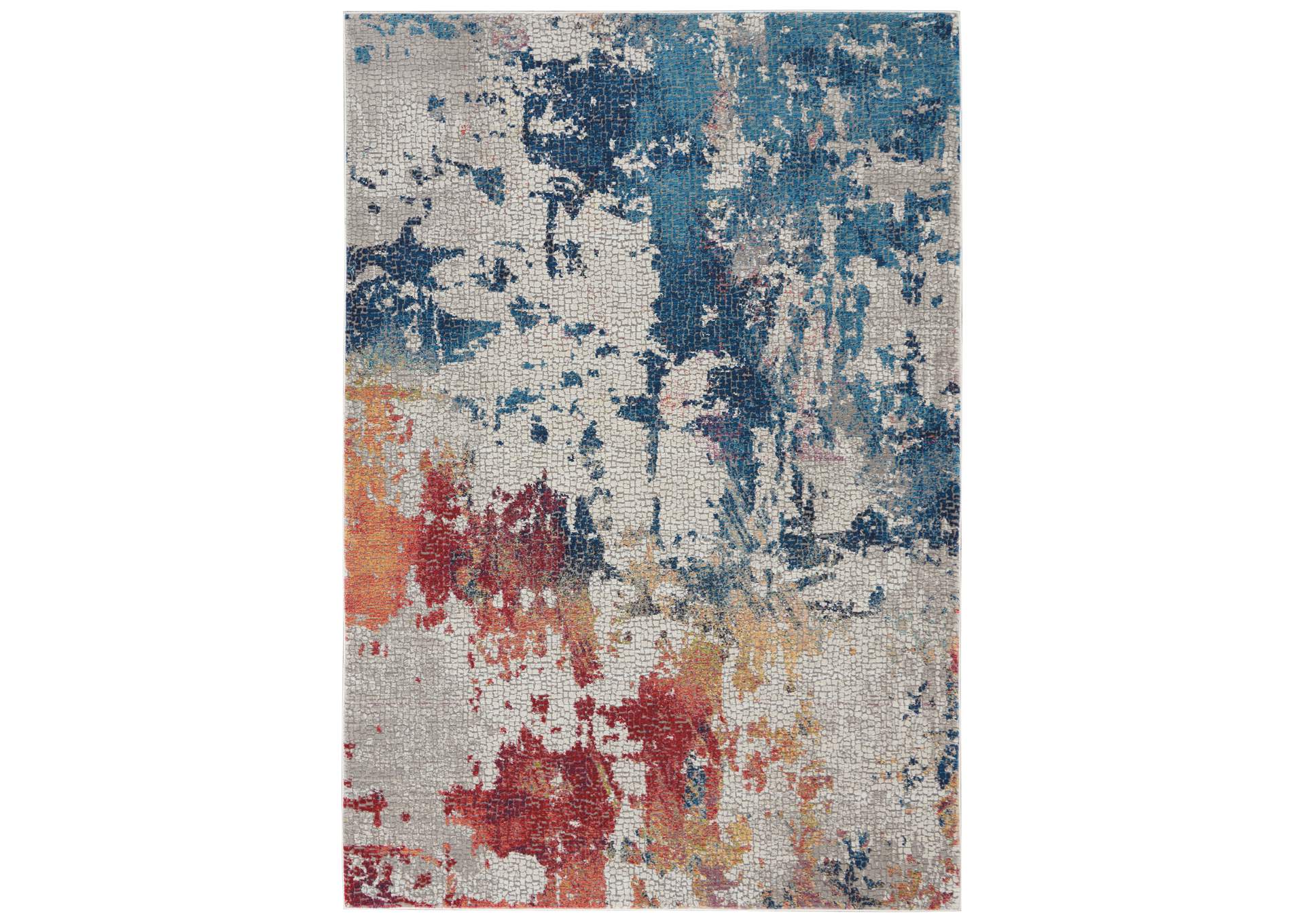 Nourison Ankara Global ANR10 Multicolor 5'x8' Abstract Area Rug,Nourison