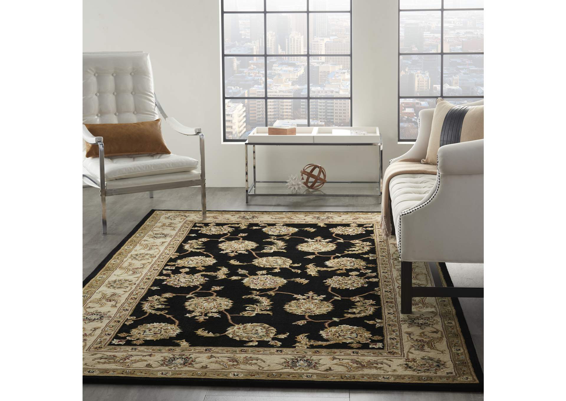 Nourison 2000 6' x 9' Black Area Rug,Nourison