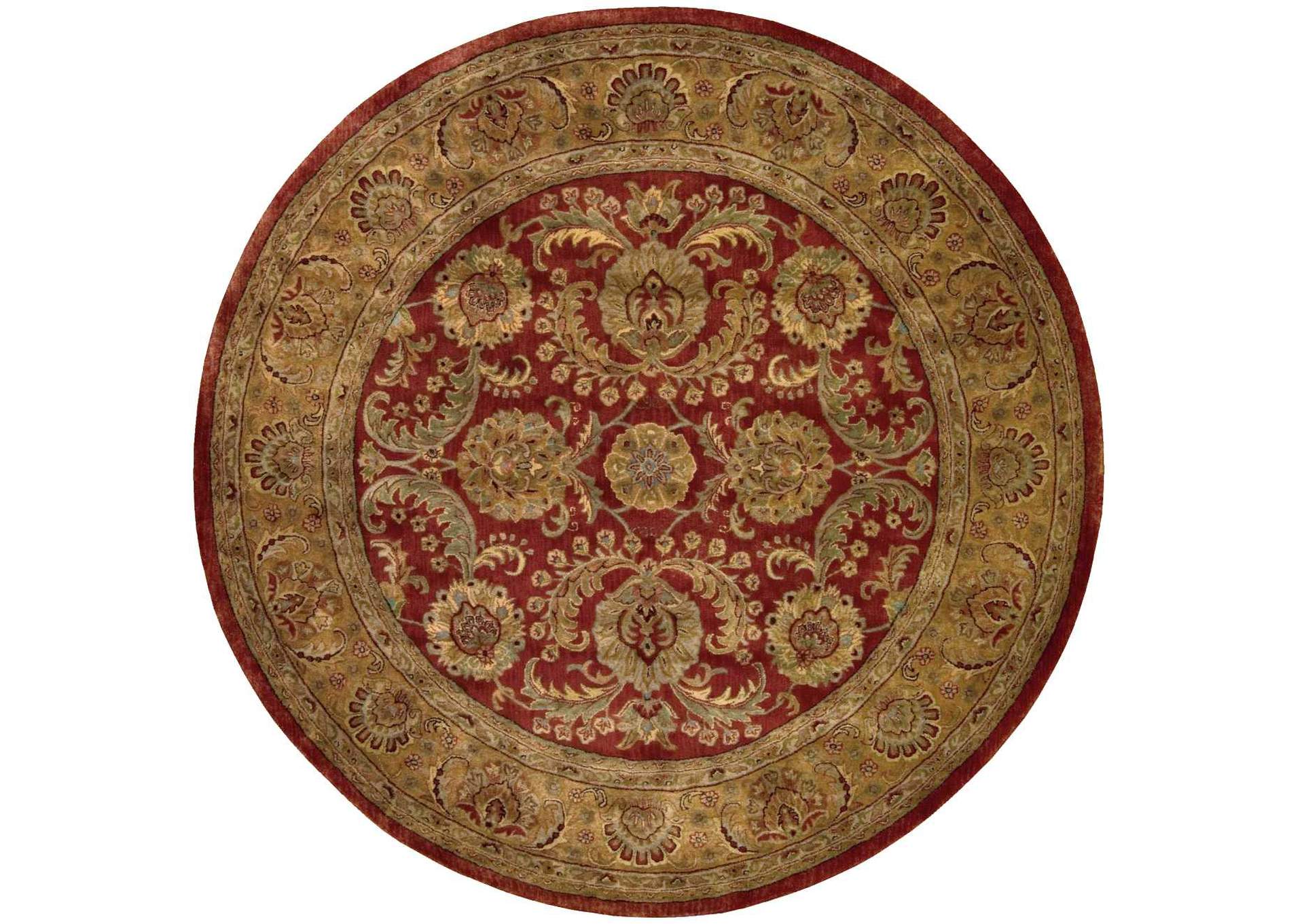 Nourison Jaipur JA17 Red Multicolor 6' Round Area Rug,Nourison