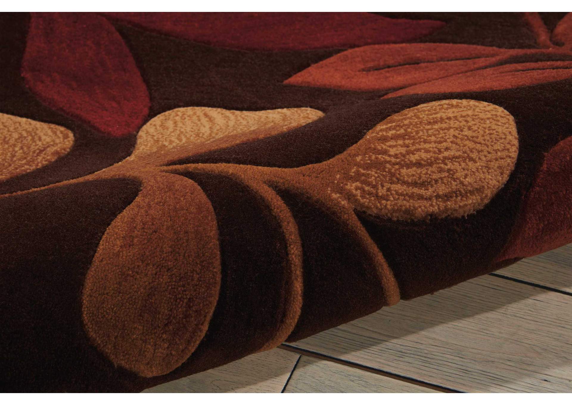 Nourison Contour CON02 Brown 5'x8' Area Rug,Nourison