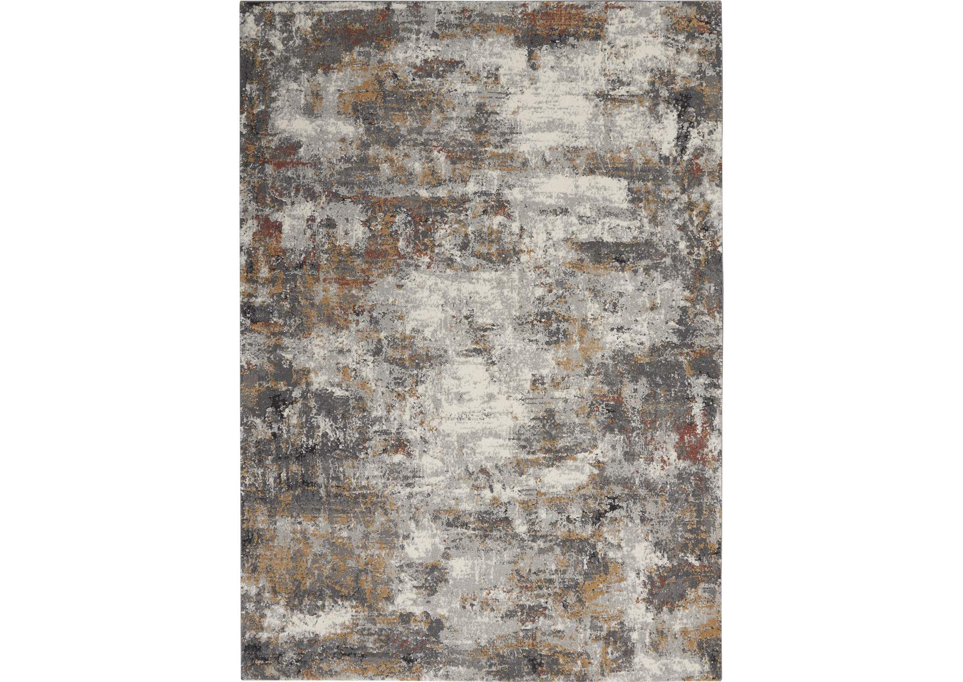 Nourison Tangra 4'x6' Grey Multi Area Rug,Nourison