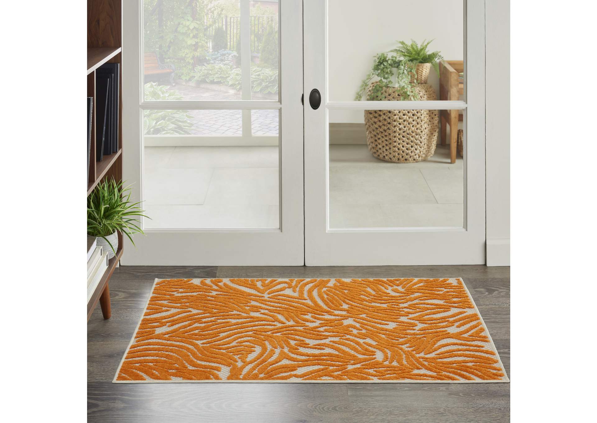 Nourison Aloha ALH04 Orange 4'x6' Indoor-outdoor Area Rug,Nourison