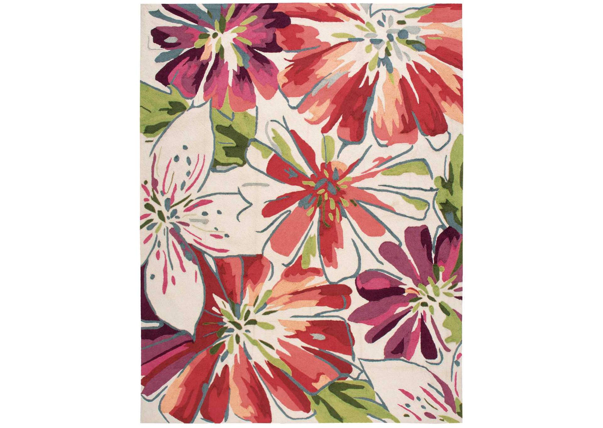 Nourison Fantasy FA16 White Multicolor 8'x11' Rug,Nourison