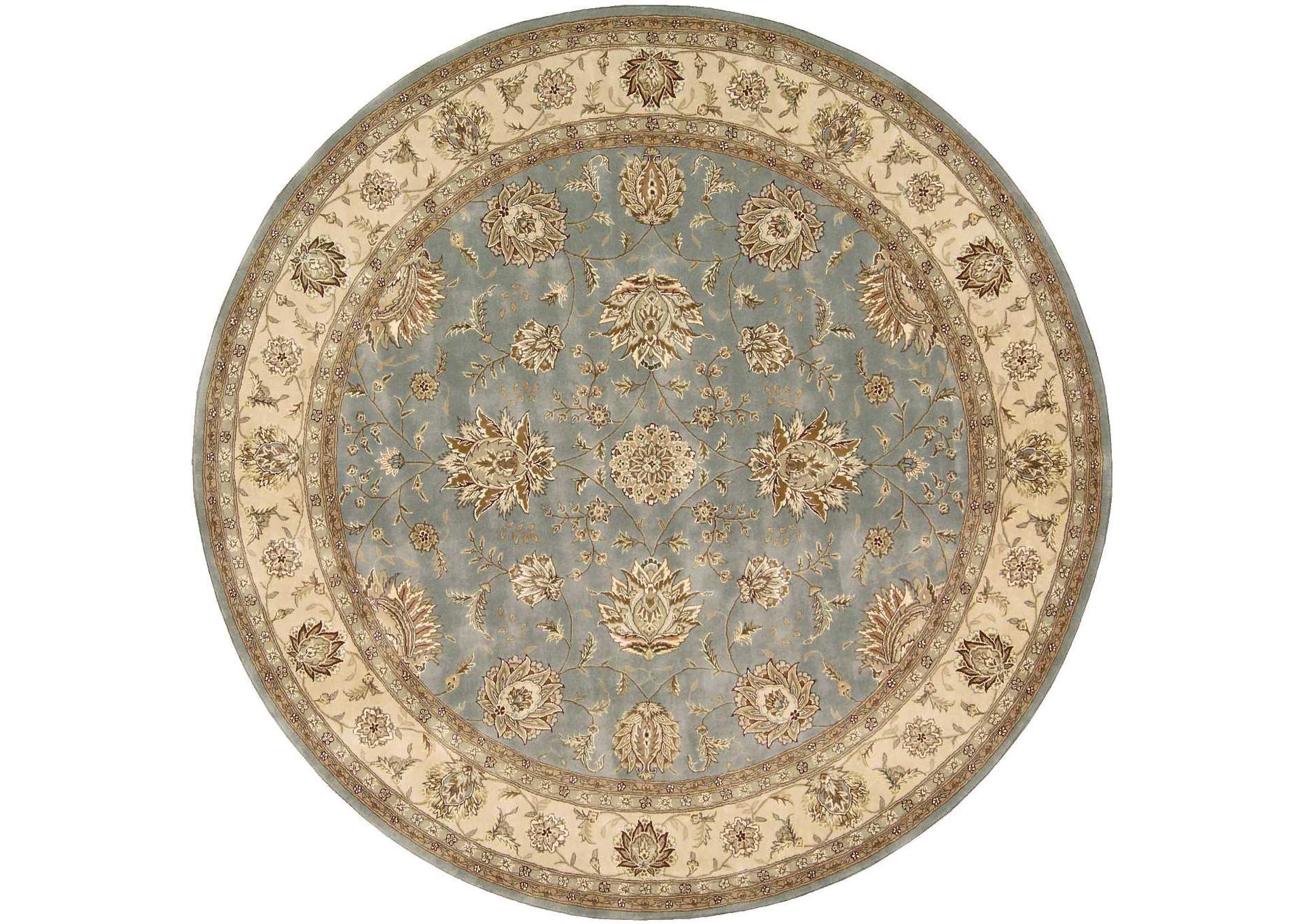 Nourison 2000 2210 Blue 8' Round Area Rug,Nourison