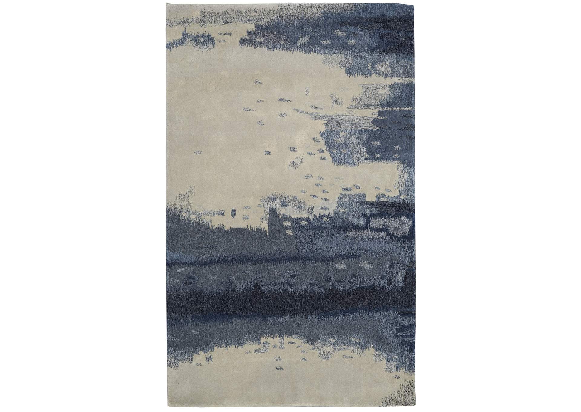 Calvin Klein Home Luster Wash SW17 Blue 3'x5' Area Rug,Nourison