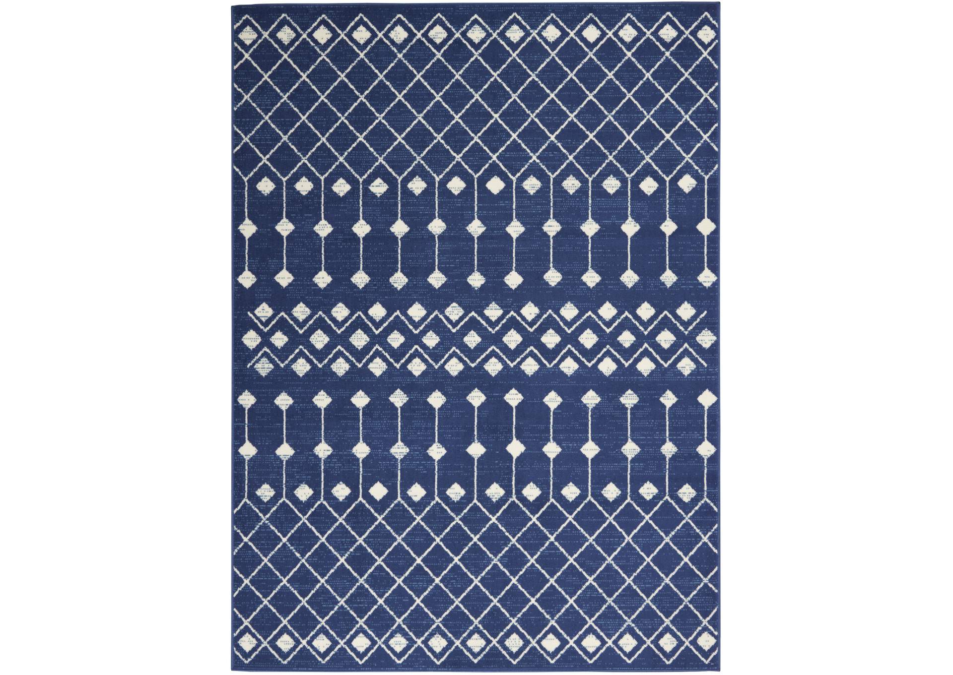 Nourison Grafix 6'x9' Navy Area Rug,Nourison