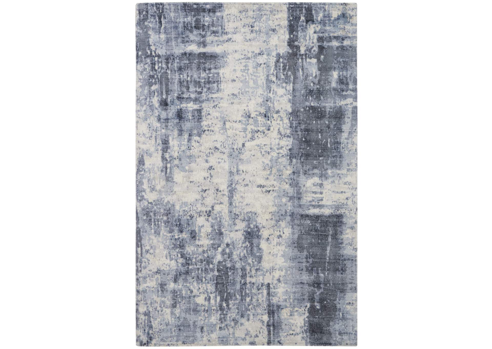 kathy ireland Home Safari Dreams KI372 Slate Blue and White 4'x6' Area Rug,Nourison