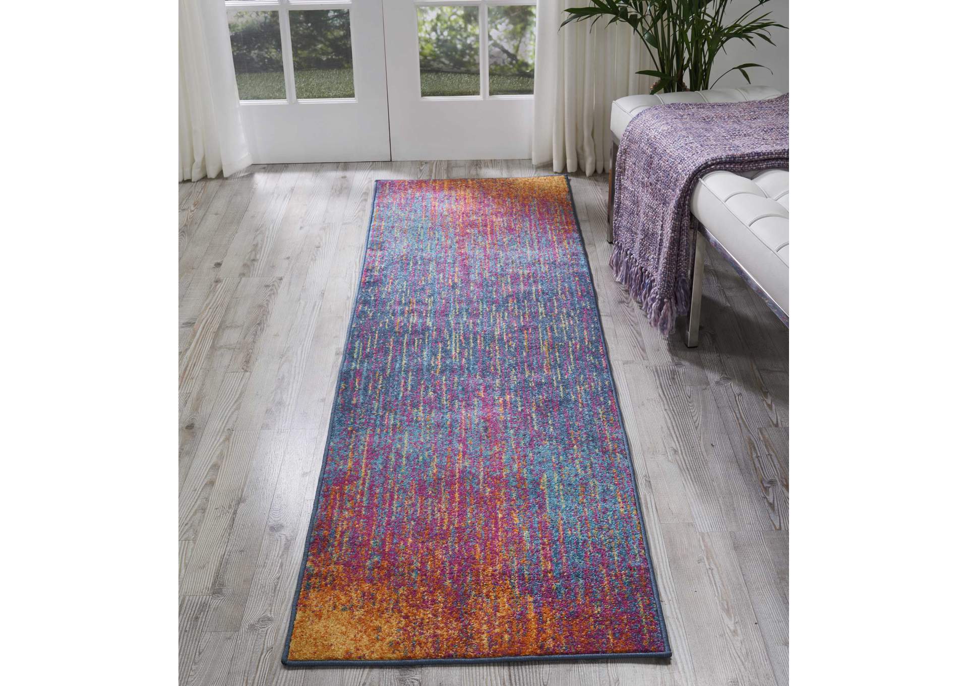 Nourison Passion PSN09 Multicolor 8' Runner Hallway Rug,Nourison