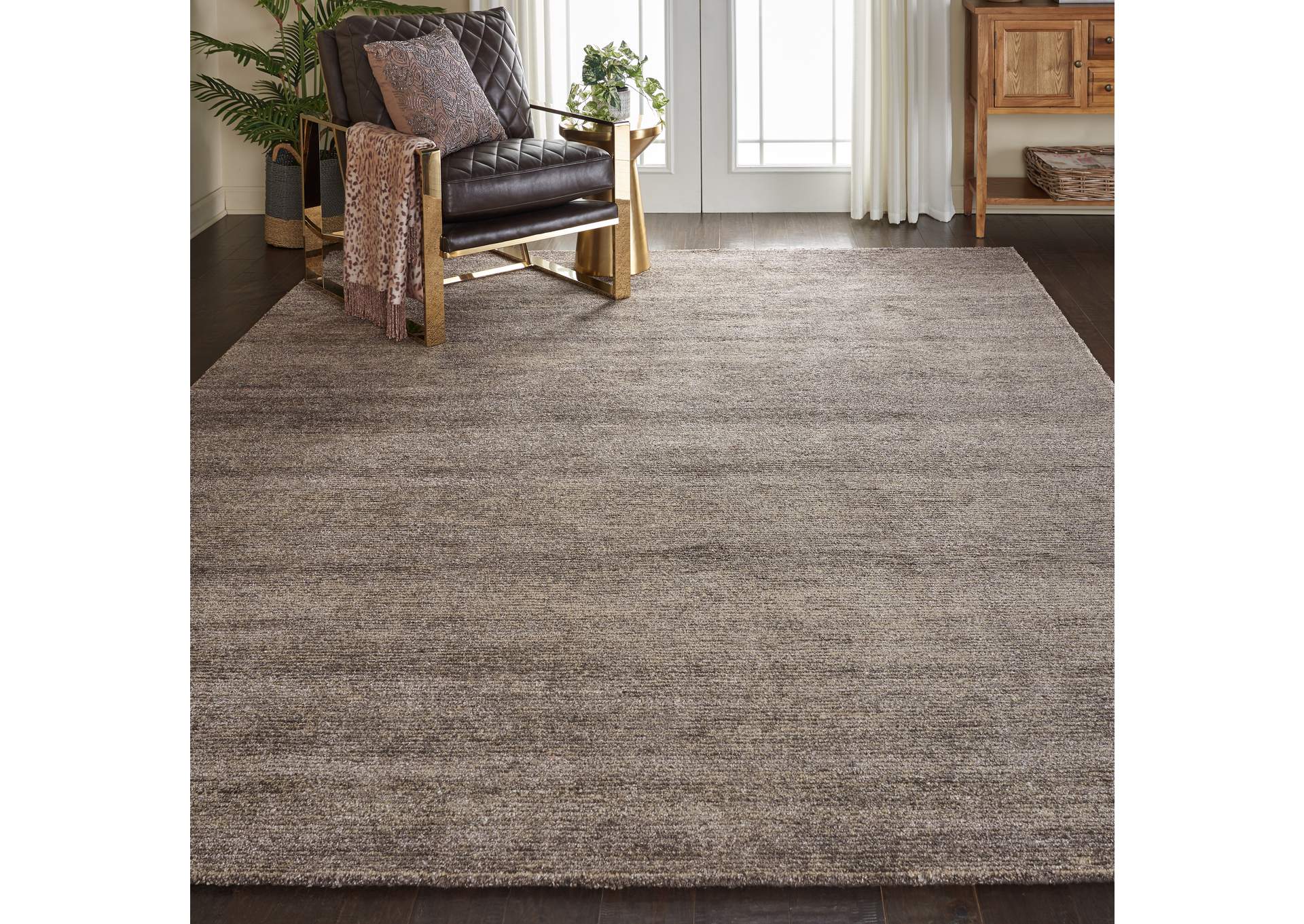 Nourison Weston WES01 Grey 8'x11' Oversized Textured Rug,Nourison