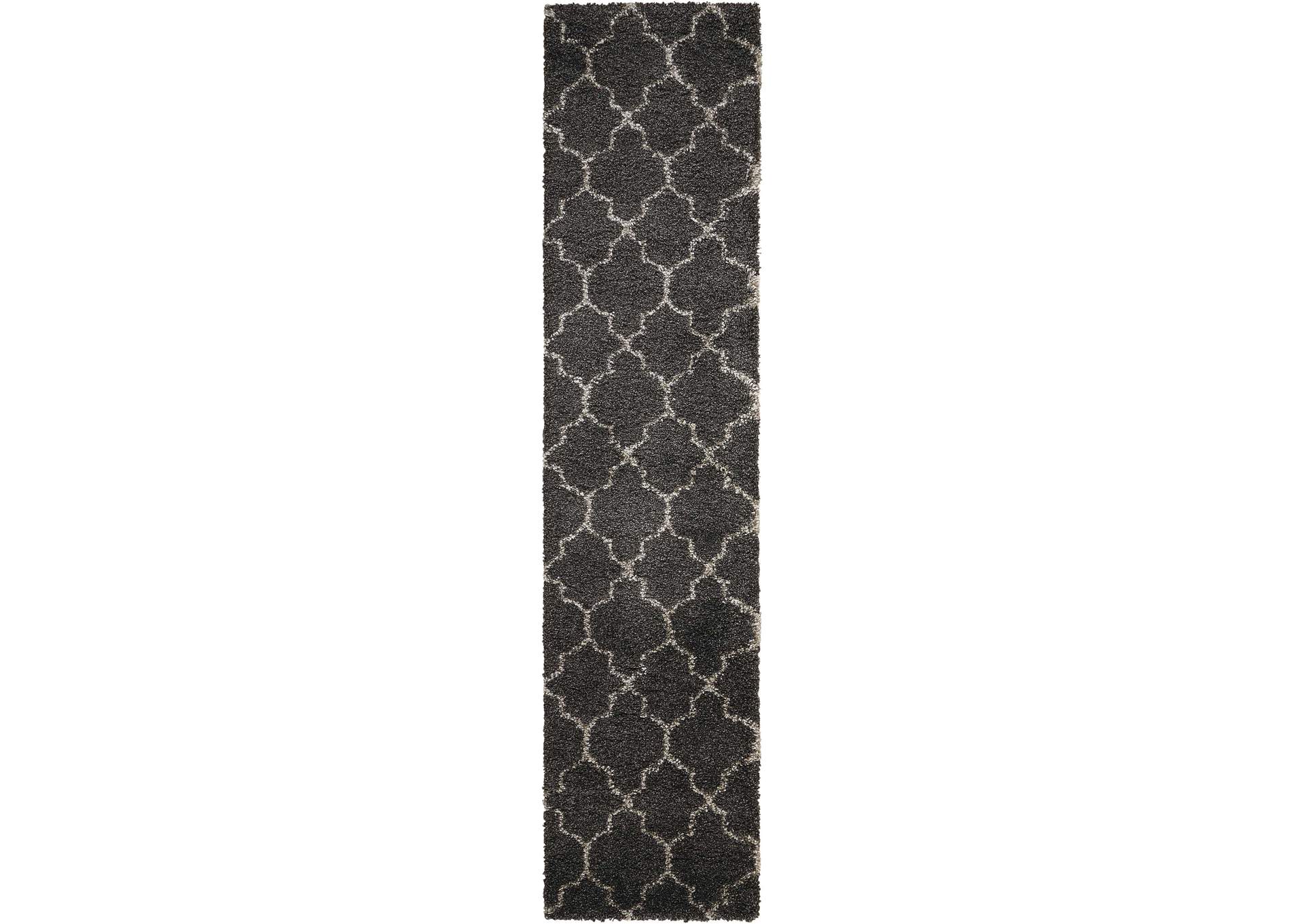 Nourison Amore AMOR2 Black 10' Runner Hallway Rug,Nourison