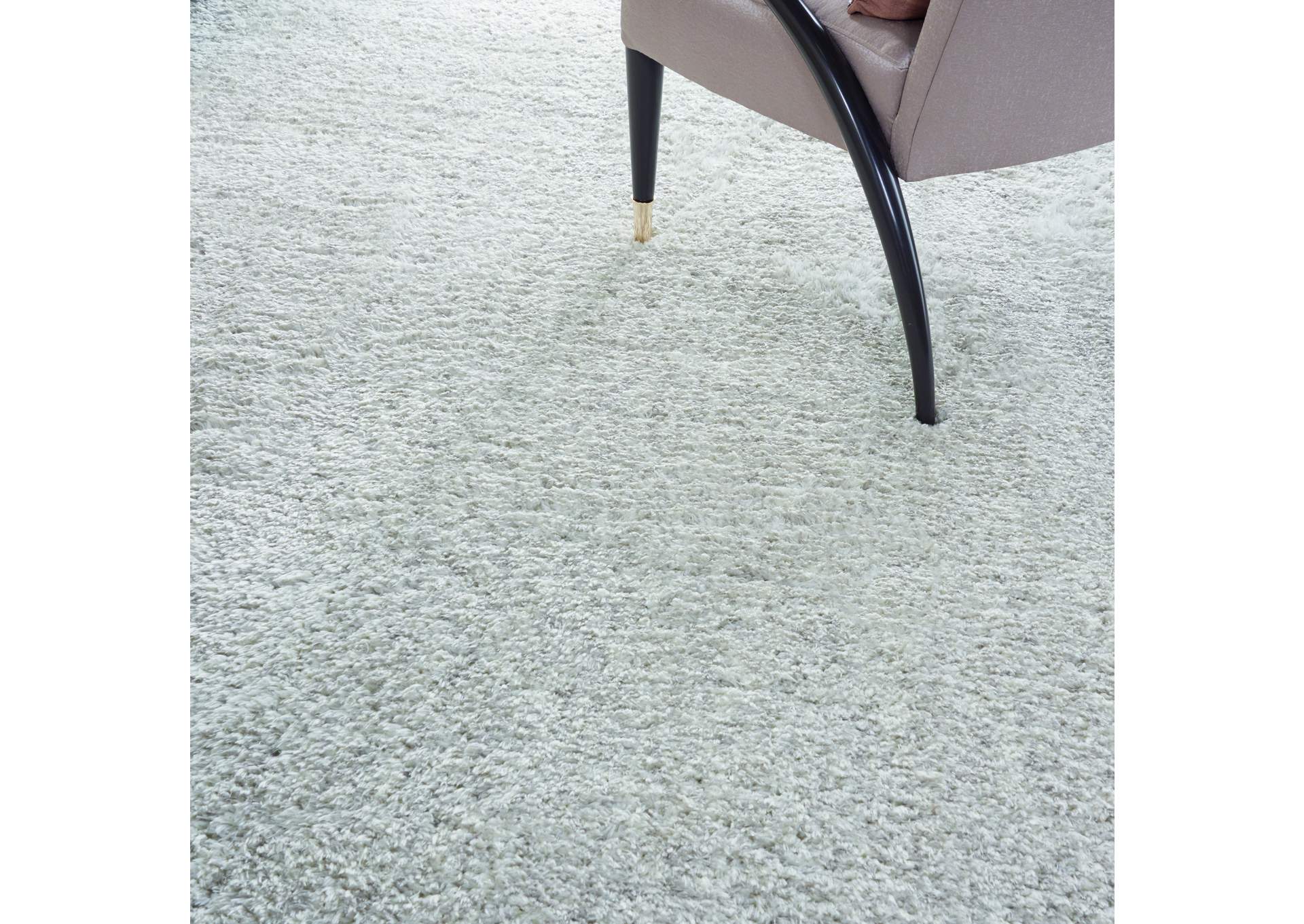 Nourison Luxe Shag LXS01 Grey 9'x12' Oversized Rug,Nourison