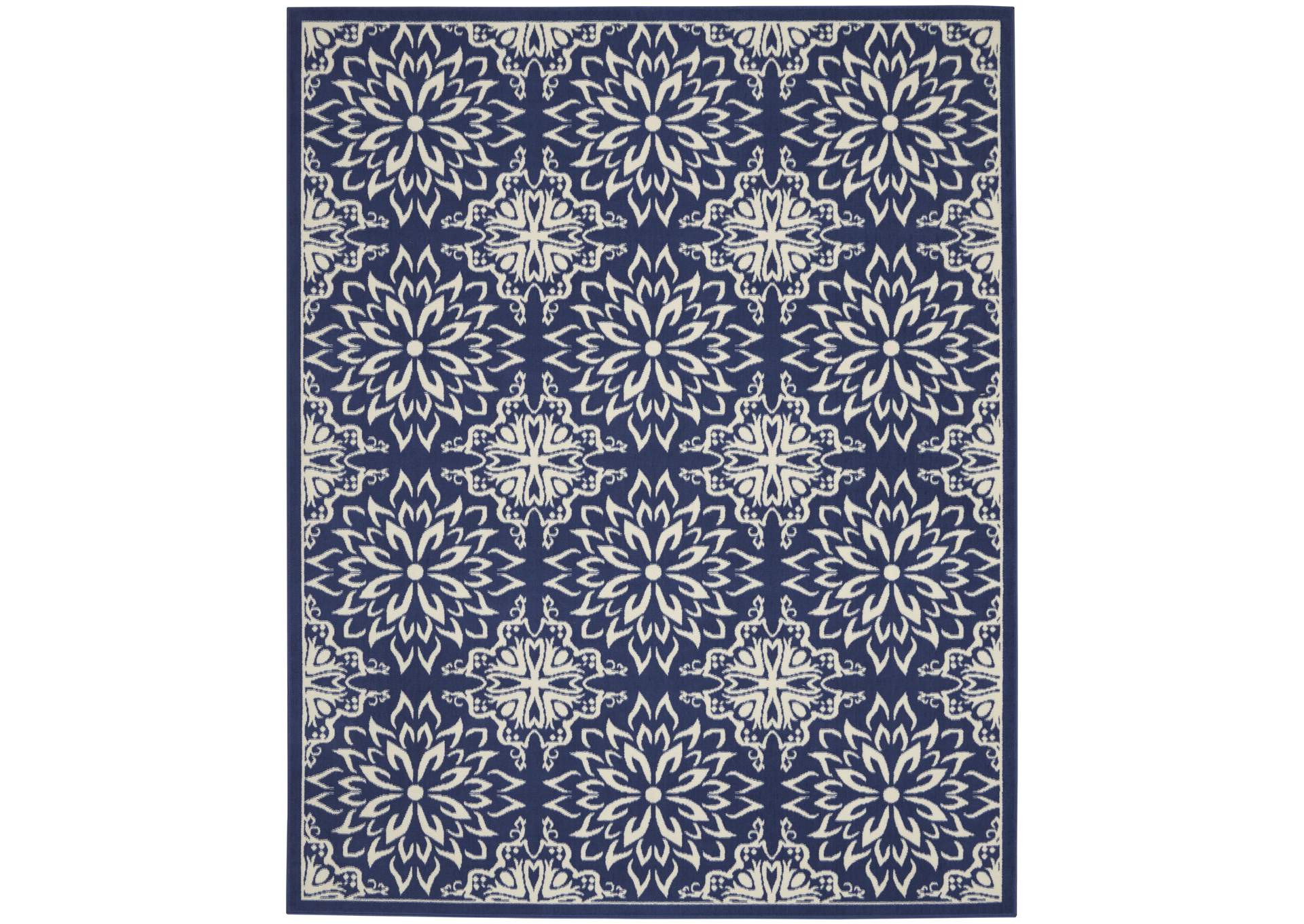 Nourison Jubilant 8' x 10' Navy Ivory Transitional Area Rug,Nourison