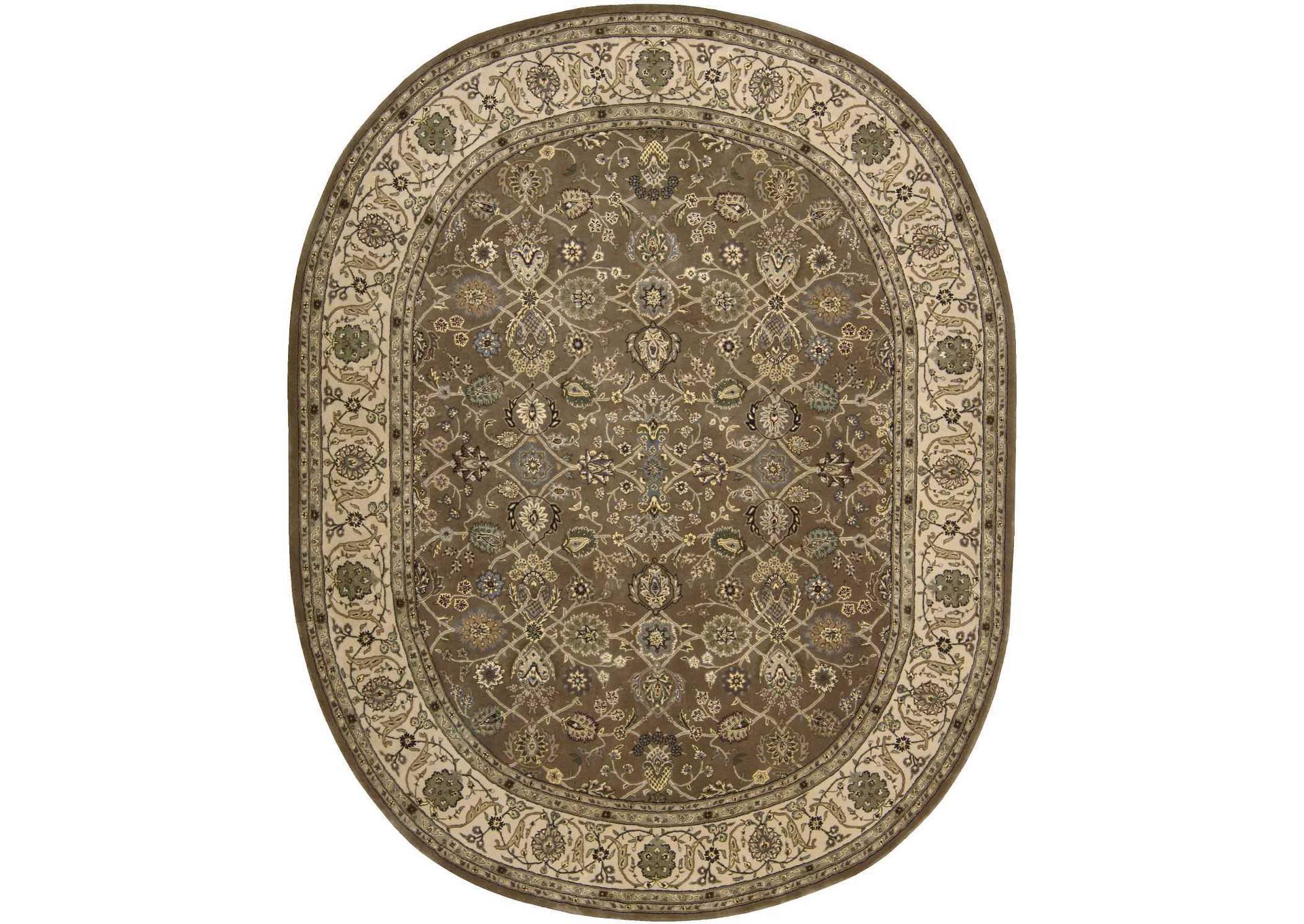 Nourison 2000 2091 Mushroom 10' Oval Area Rug,Nourison