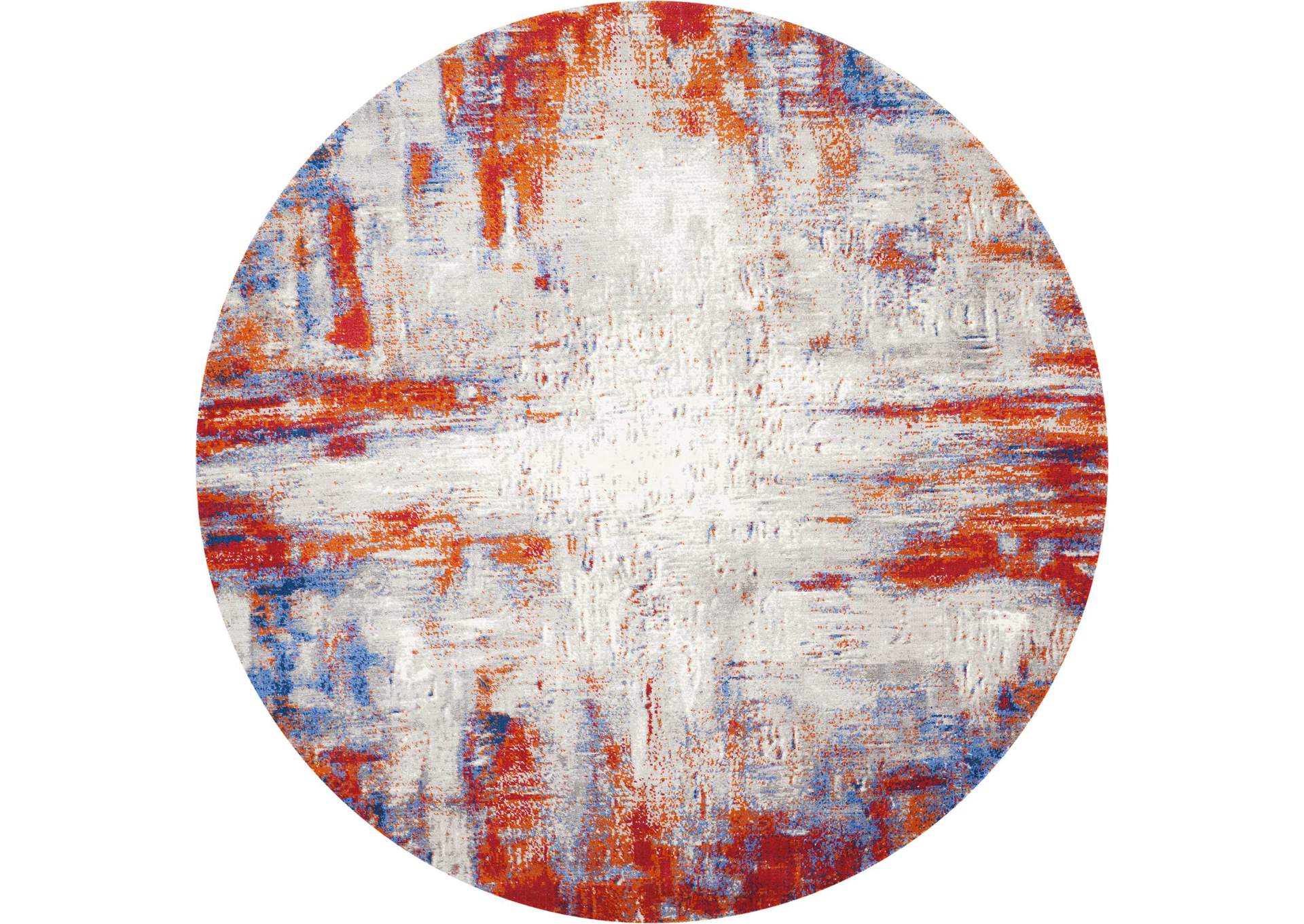 Nourison Twilight TWI26 Multicolor 8' Round Large Rug,Nourison