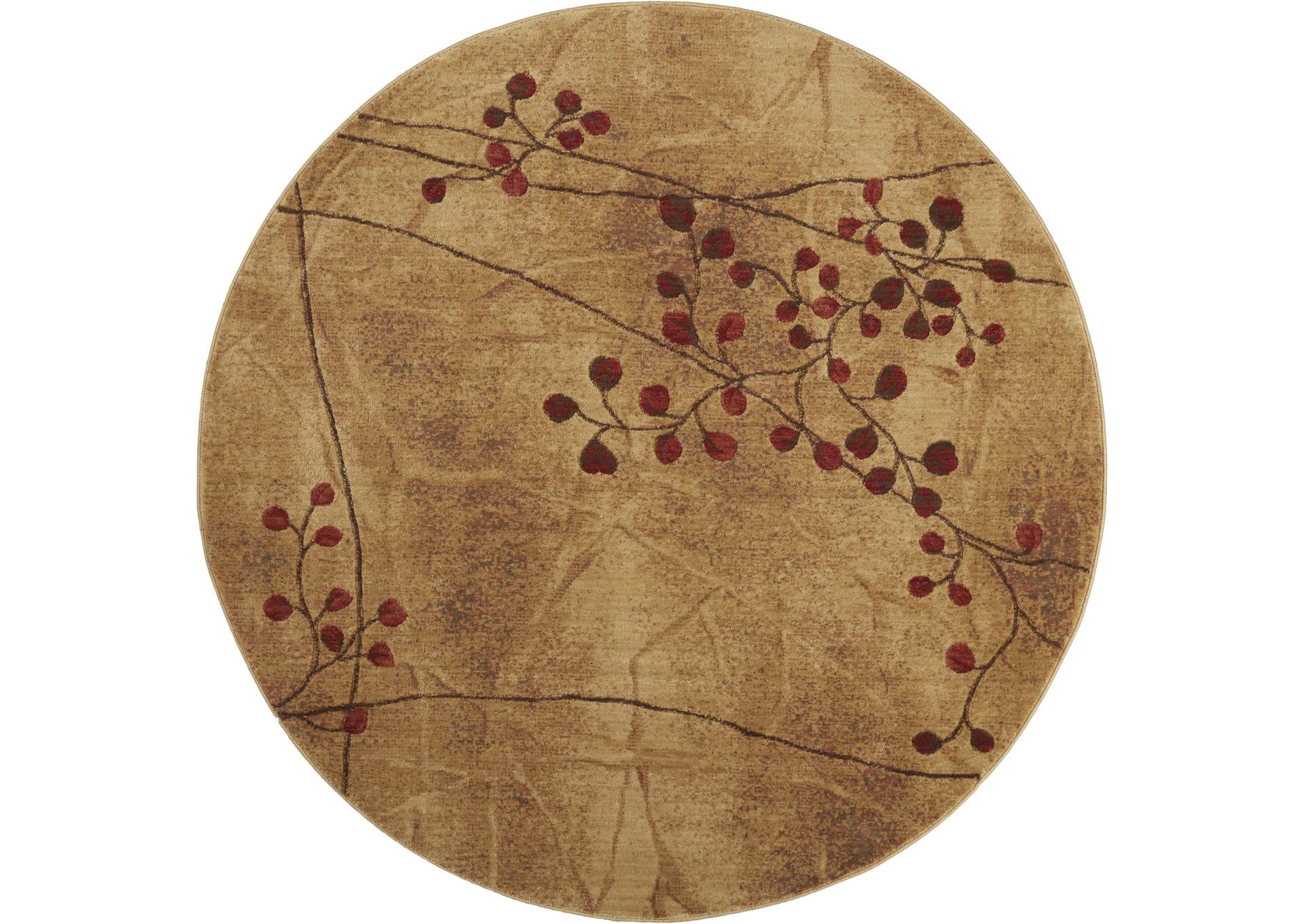 Nourison Somerset ST74 Brown 4' Round Area Rug,Nourison