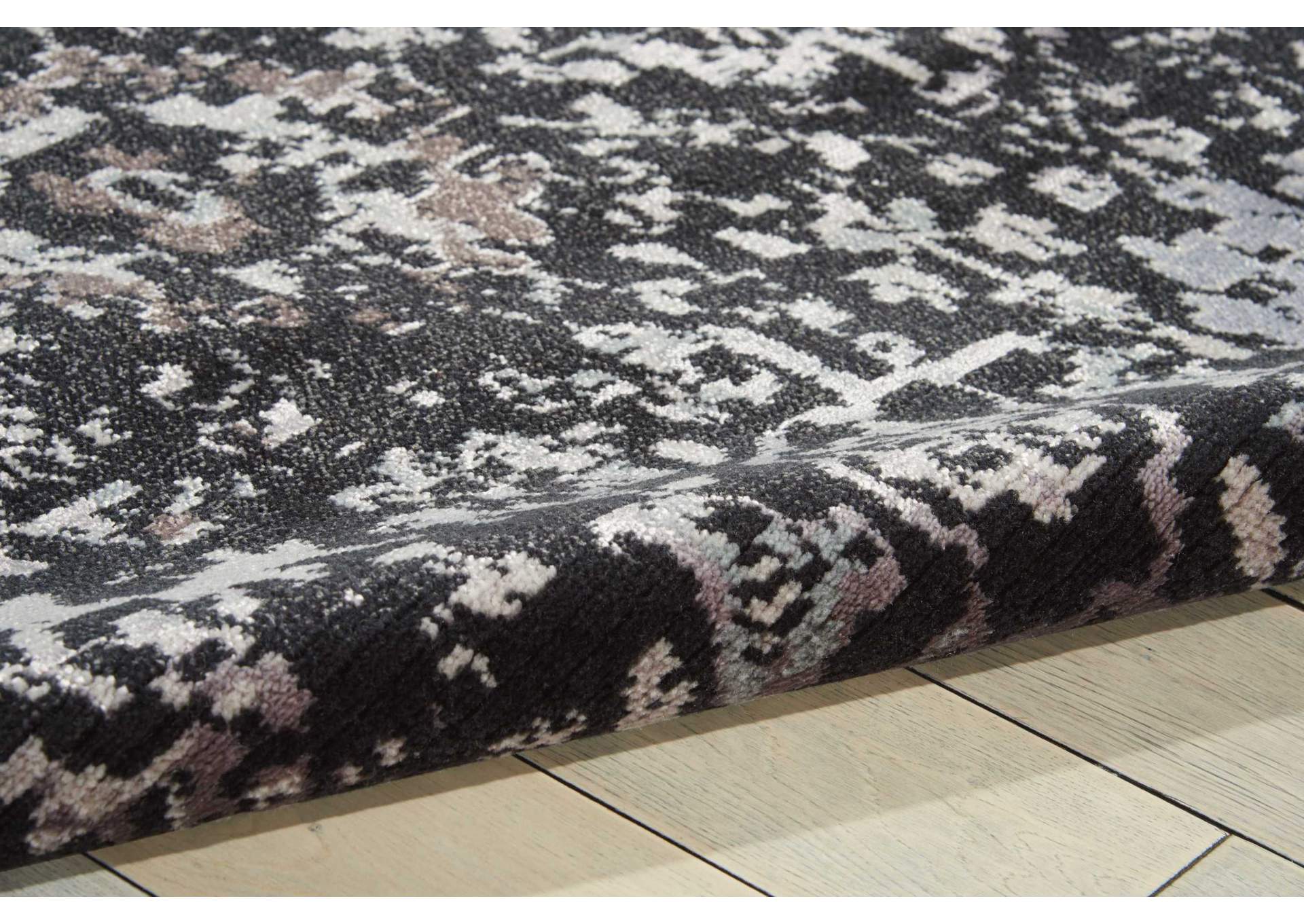 Nourison Twilight TWI13 Black and Grey 9'x12' Oversized Rug,Nourison