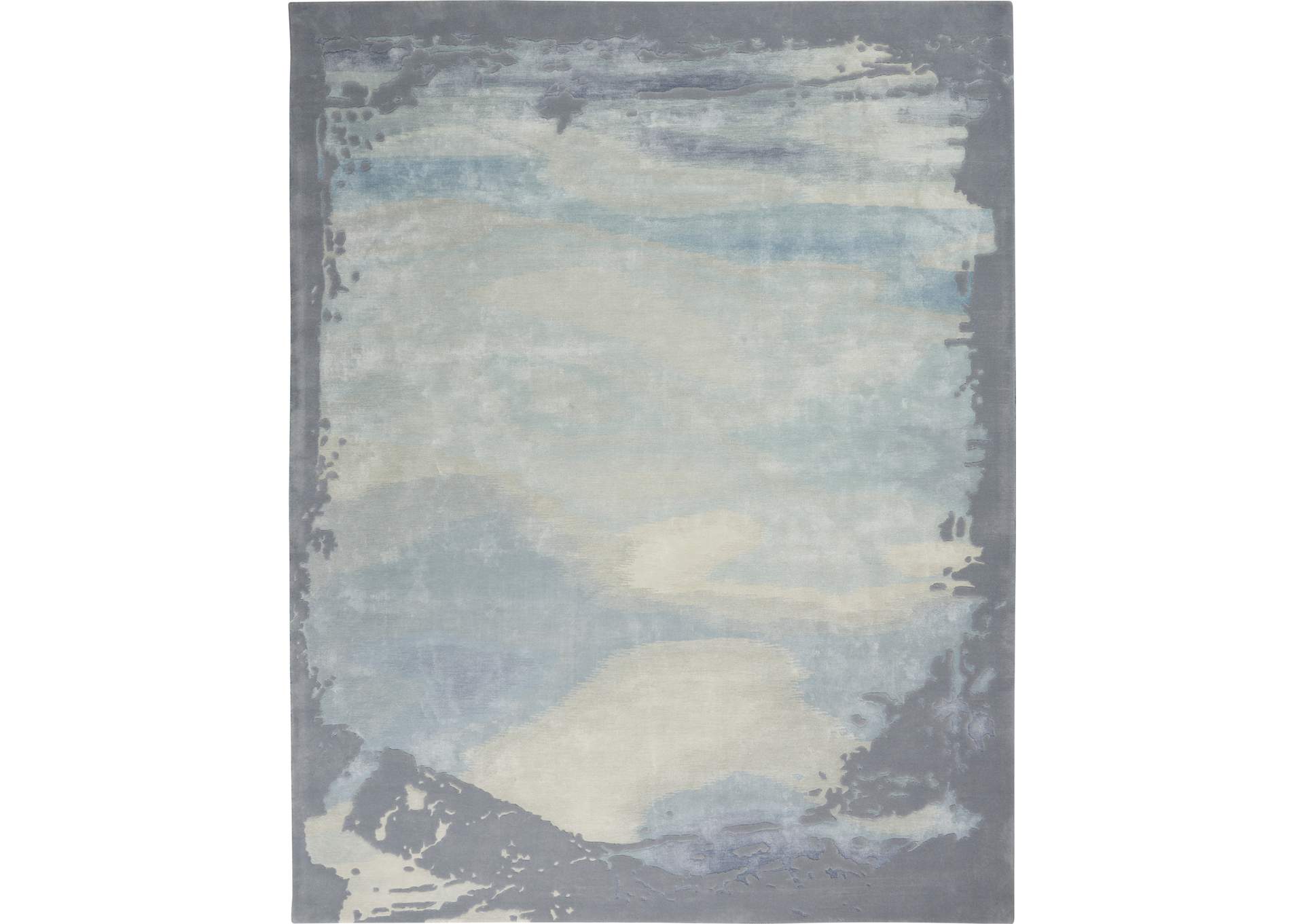 Nourison Prismatic 8'x10' Seafoam Silver Area Rug,Nourison