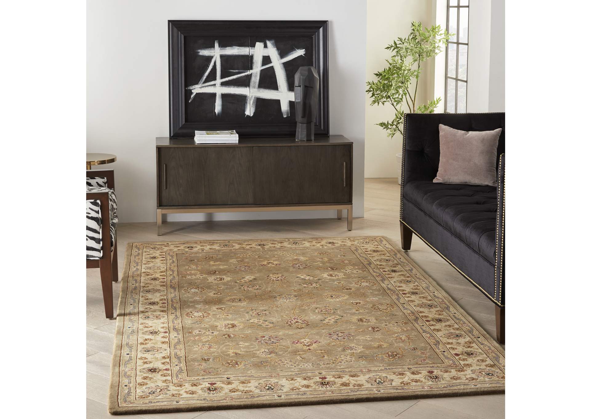 Nourison 2000 2003 Olive 6'x9' Area Rug,Nourison