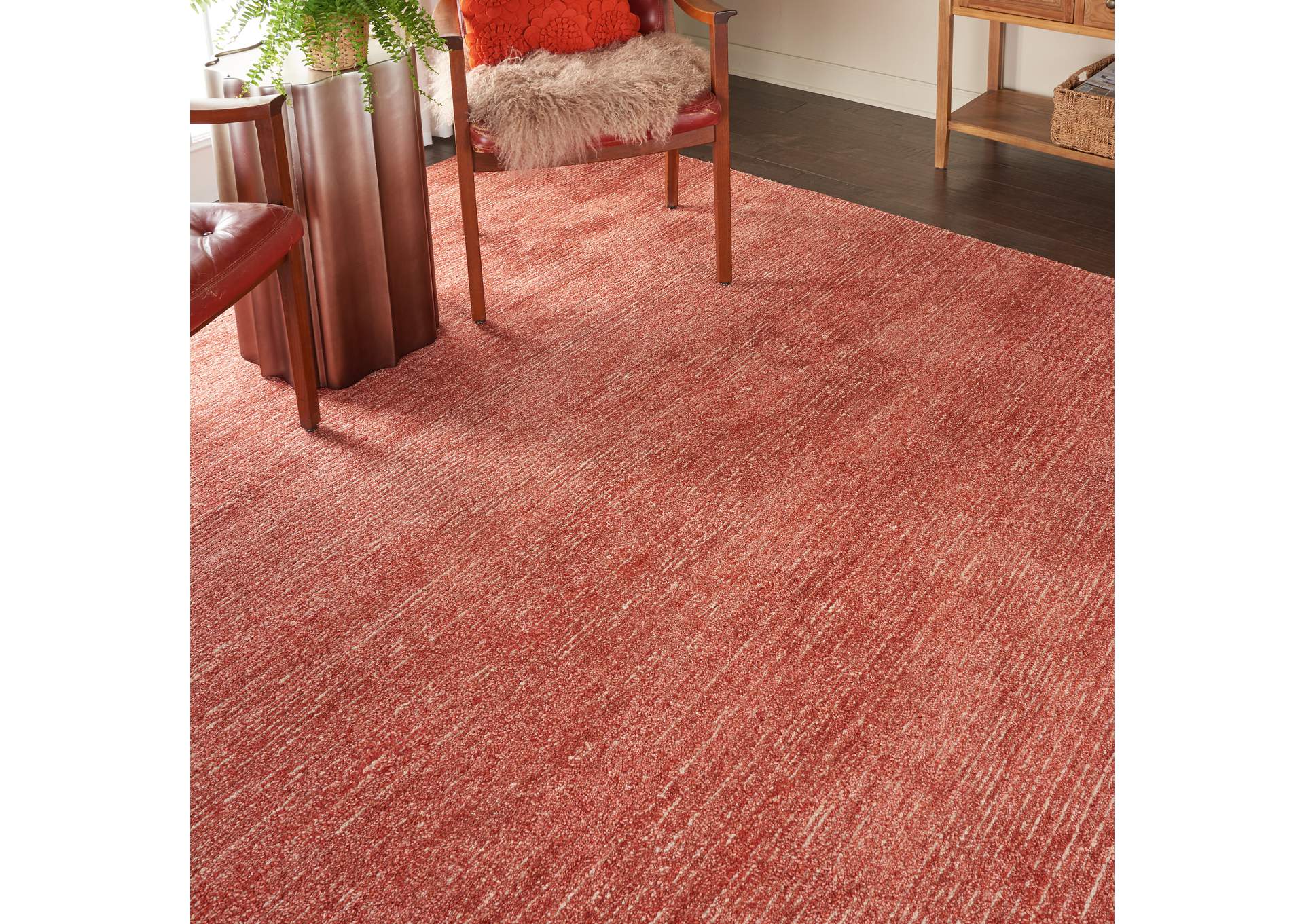 Nourison Weston WES01 Red 8'x11' Oversized Textured Rug,Nourison