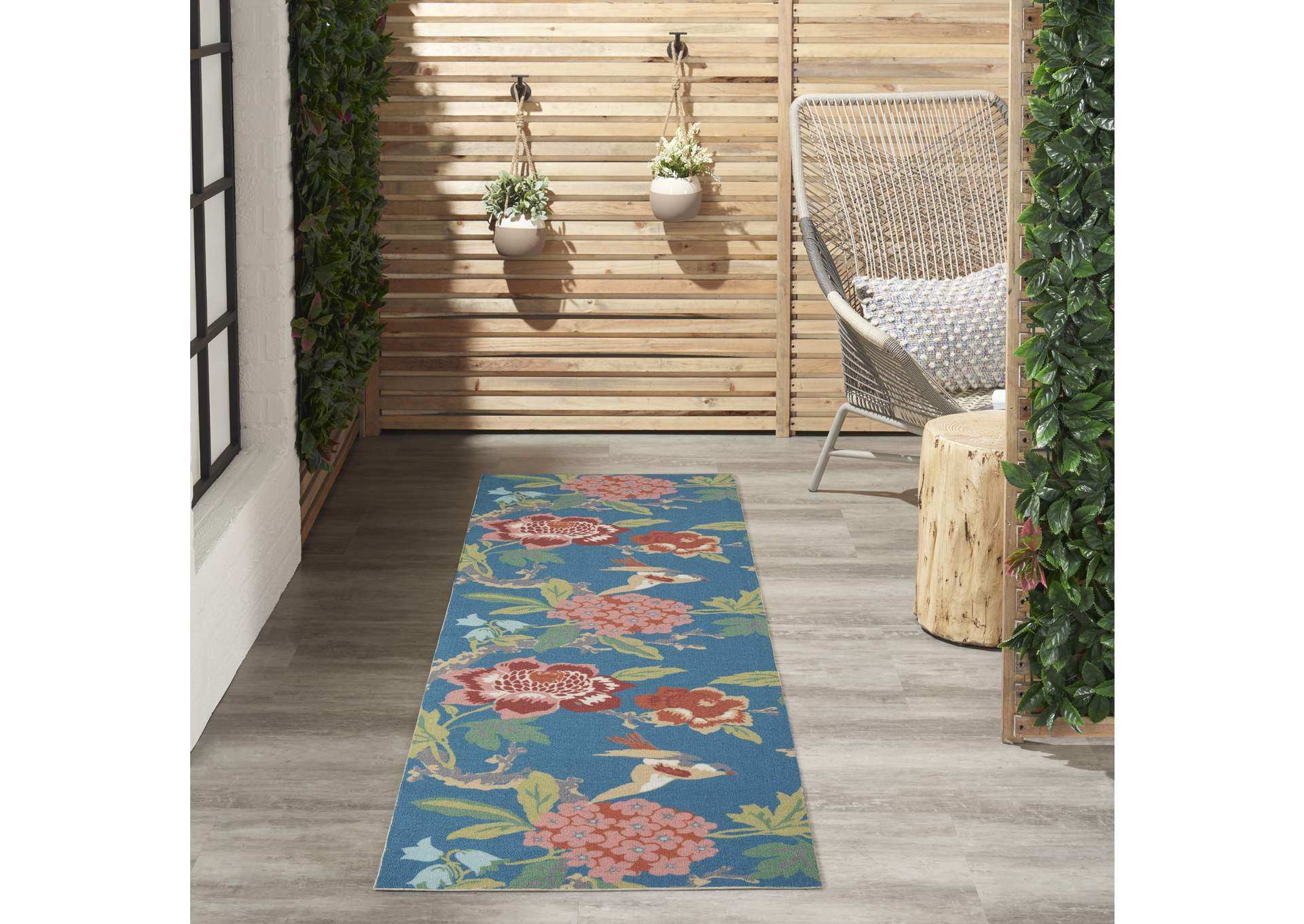 Waverly Wav01/Sun & Shade 8' Runner Area Rug,Nourison