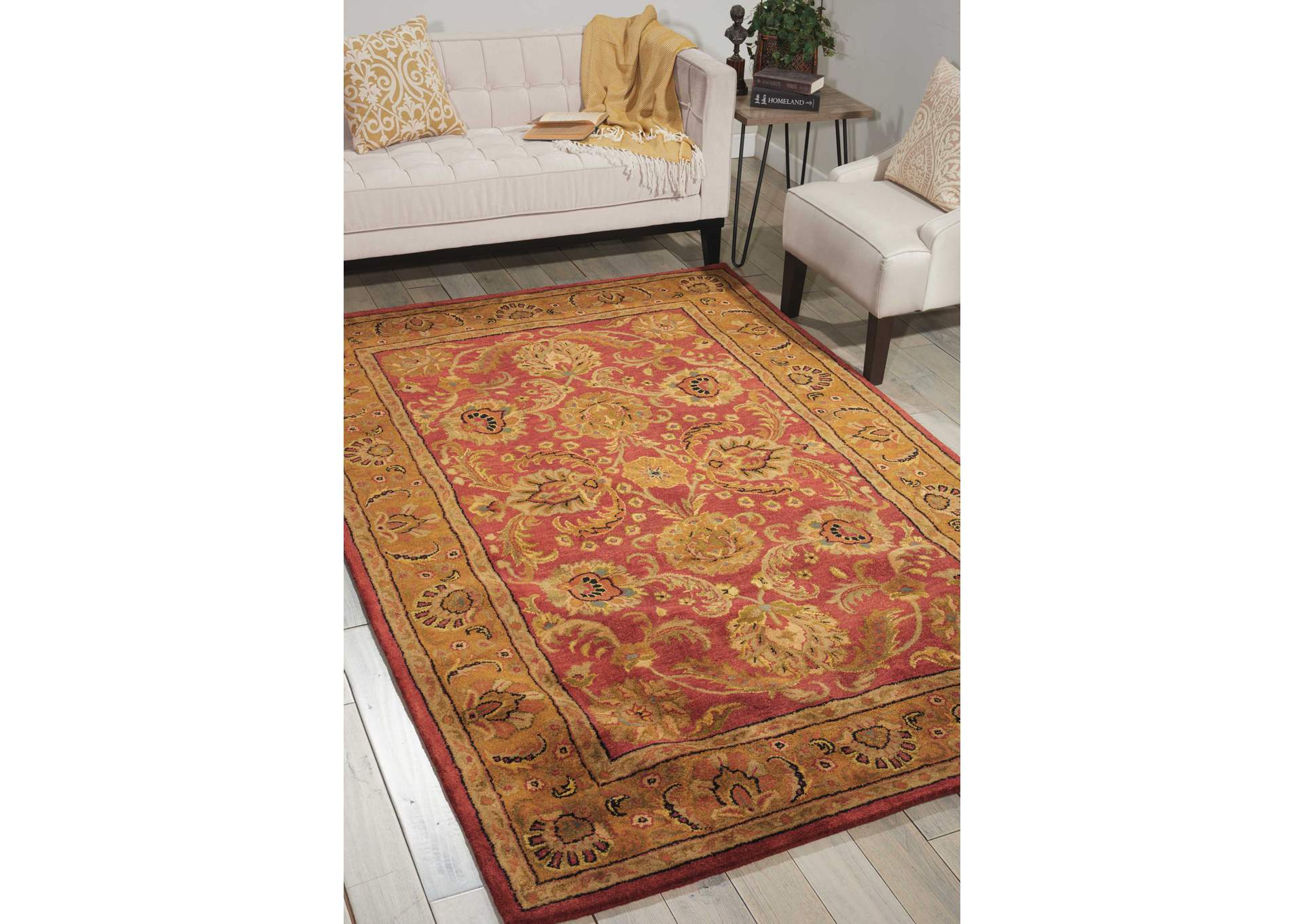 Nourison Jaipur JA17 Red Multicolor 4'x6' Area Rug,Nourison