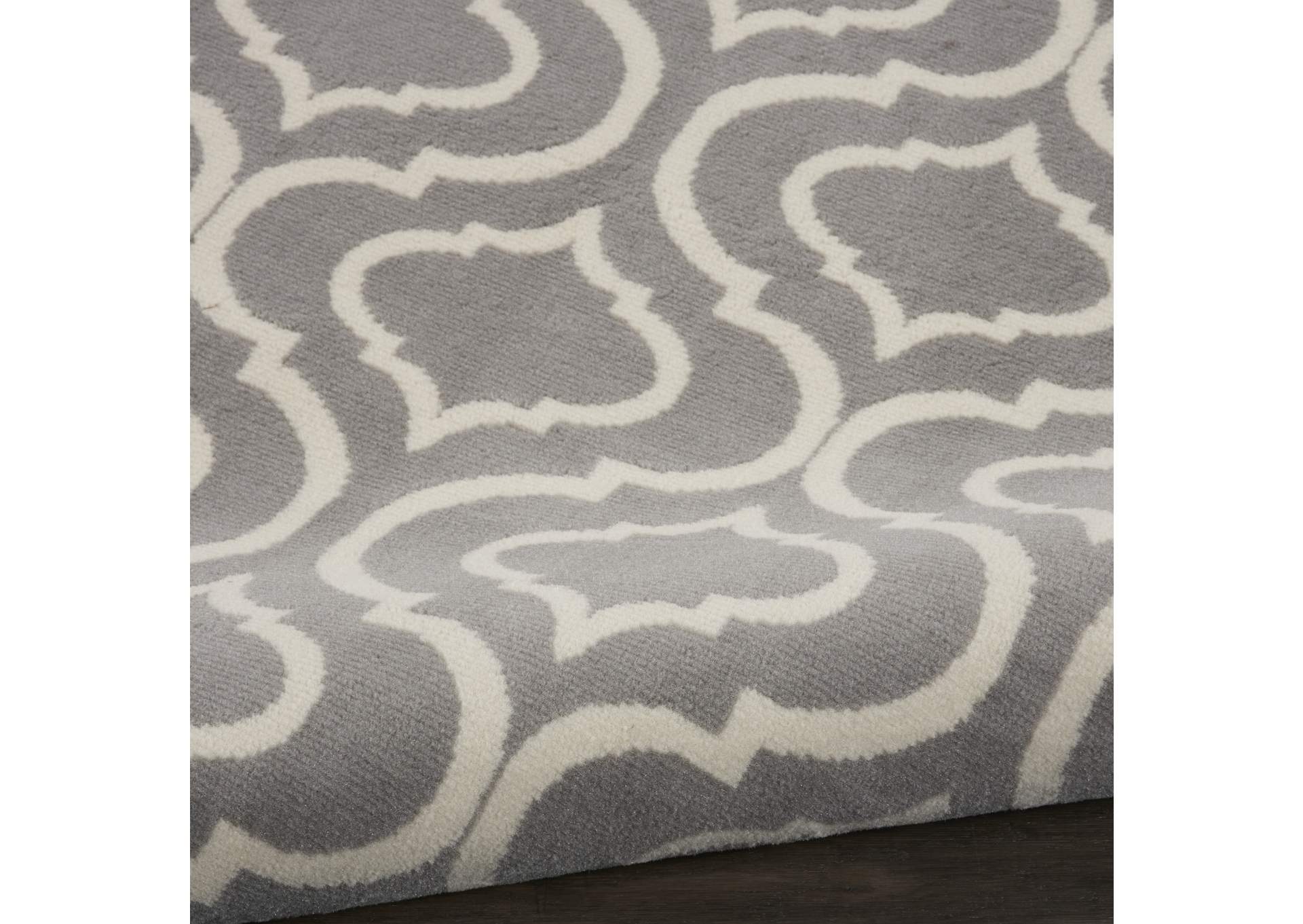 Nourison Jubilant 8' Round Grey Area Rug,Nourison