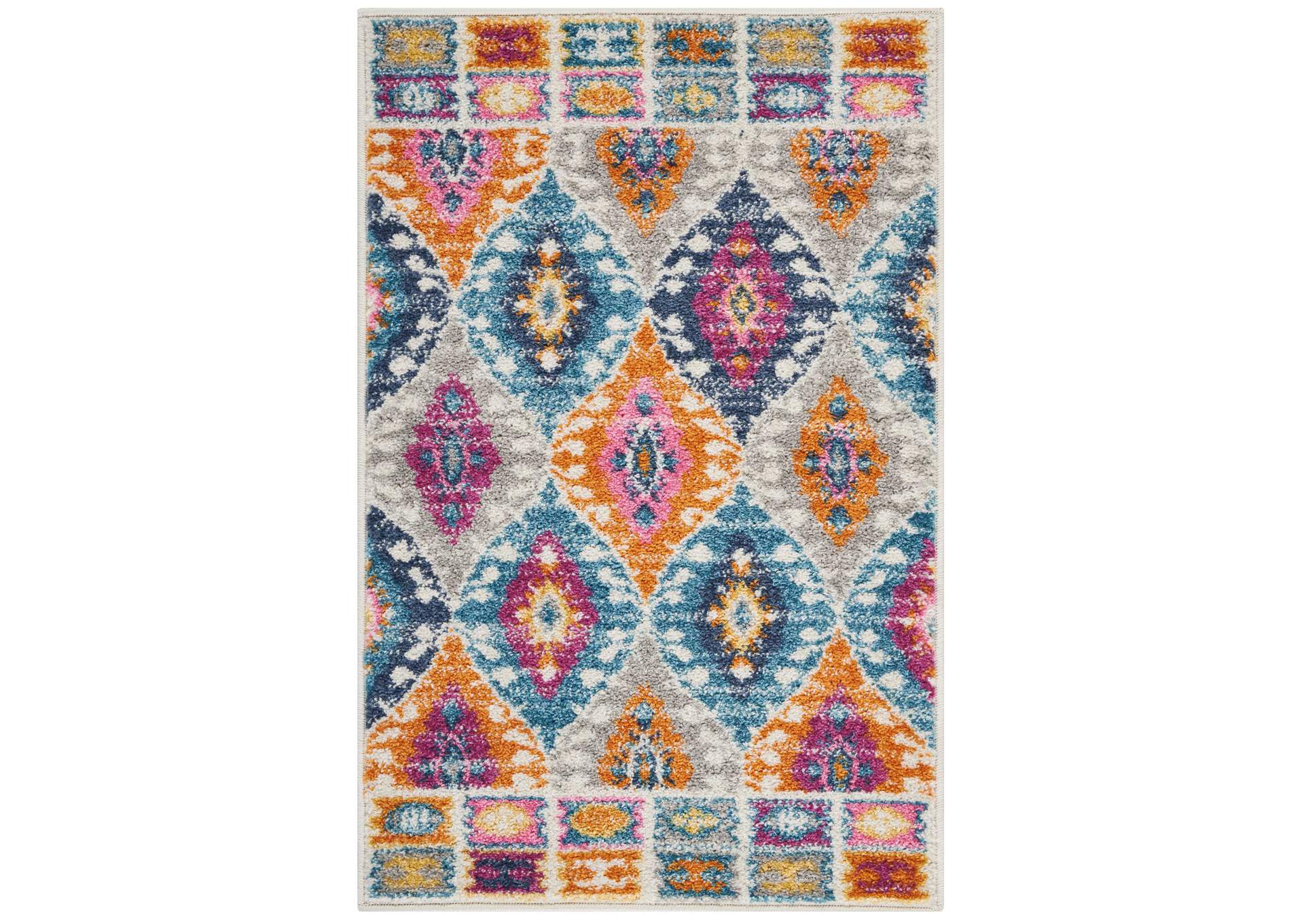 Nourison Passion 2' X 3' Multicolor Boho Area Rug,Nourison