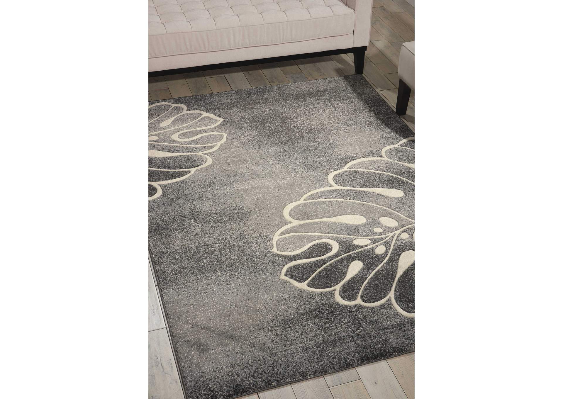 Nourison Maxell MAE04 Grey 4'x6' Area Rug,Nourison