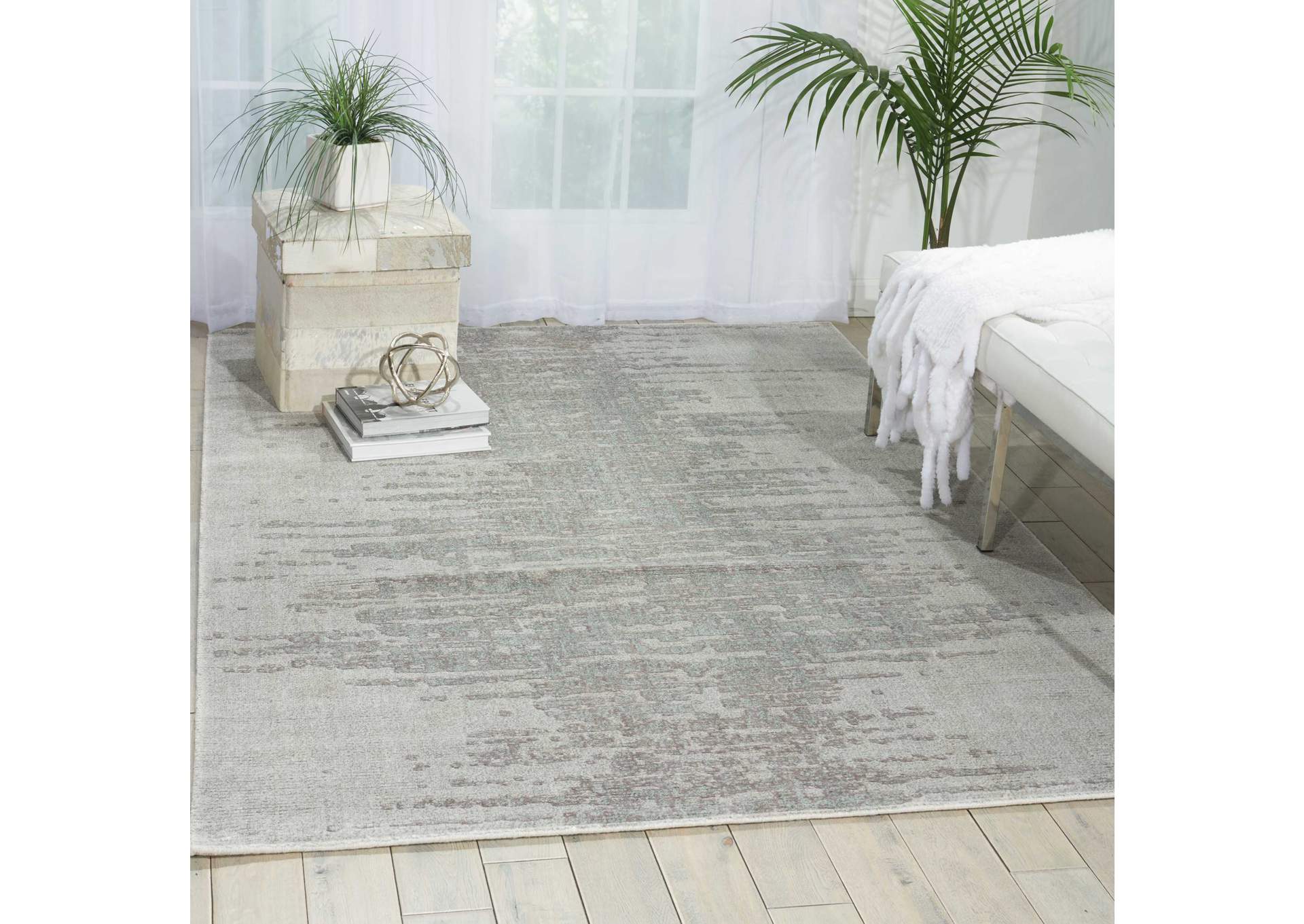 Nourison Twilight TWI11 Slate Blue and Grey 10'x14' Oversized Rug,Nourison