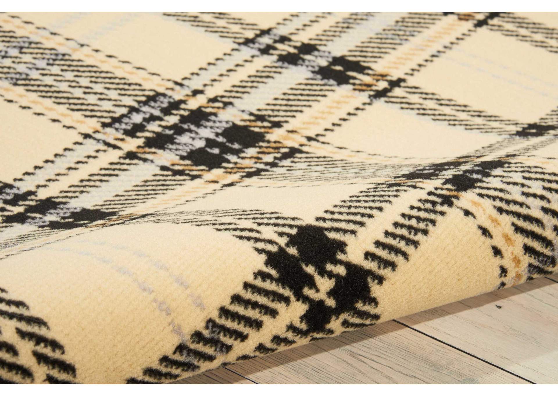 Nourison Grafix GRF03 Black and White 8'x10' Large Rug,Nourison