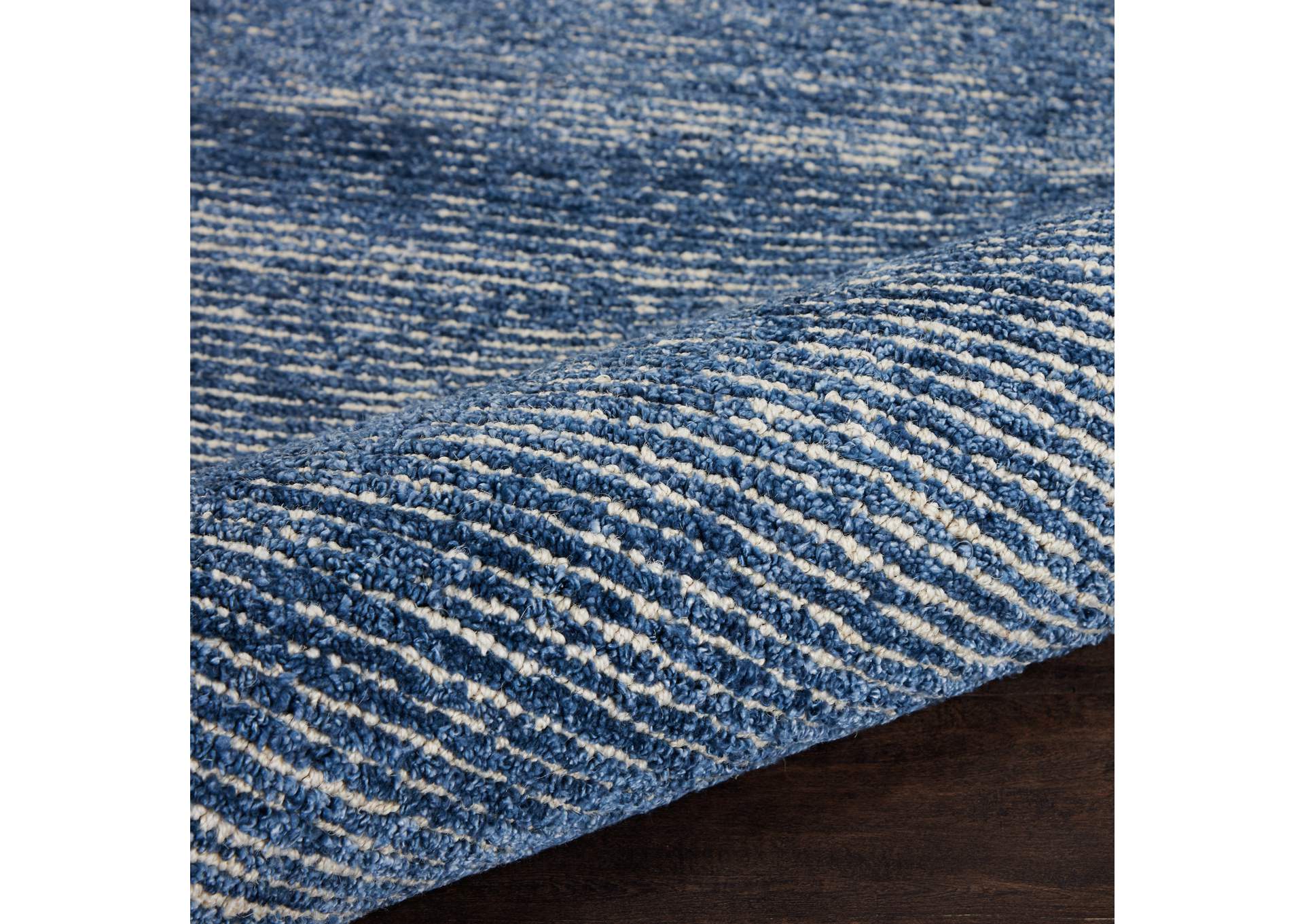 Nourison Weston WES01 Blue 4'x6' Contemporary Area Rug,Nourison