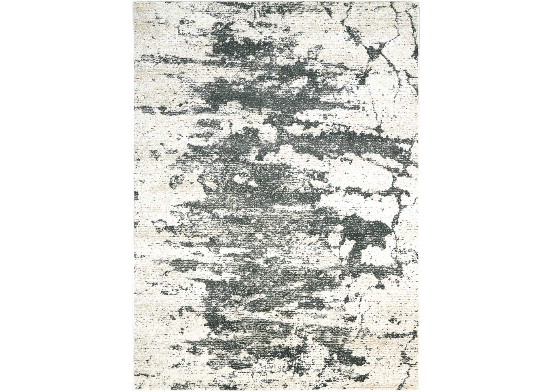 Nourison Maxell MAE07 Grey and White 5'x7' Area Rug,Nourison