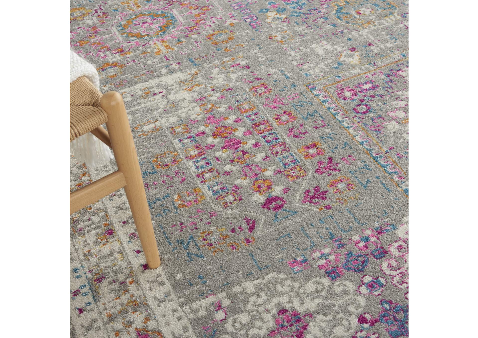 Nourison Passion 9'x12' Grey Multicolor Area Rug,Nourison