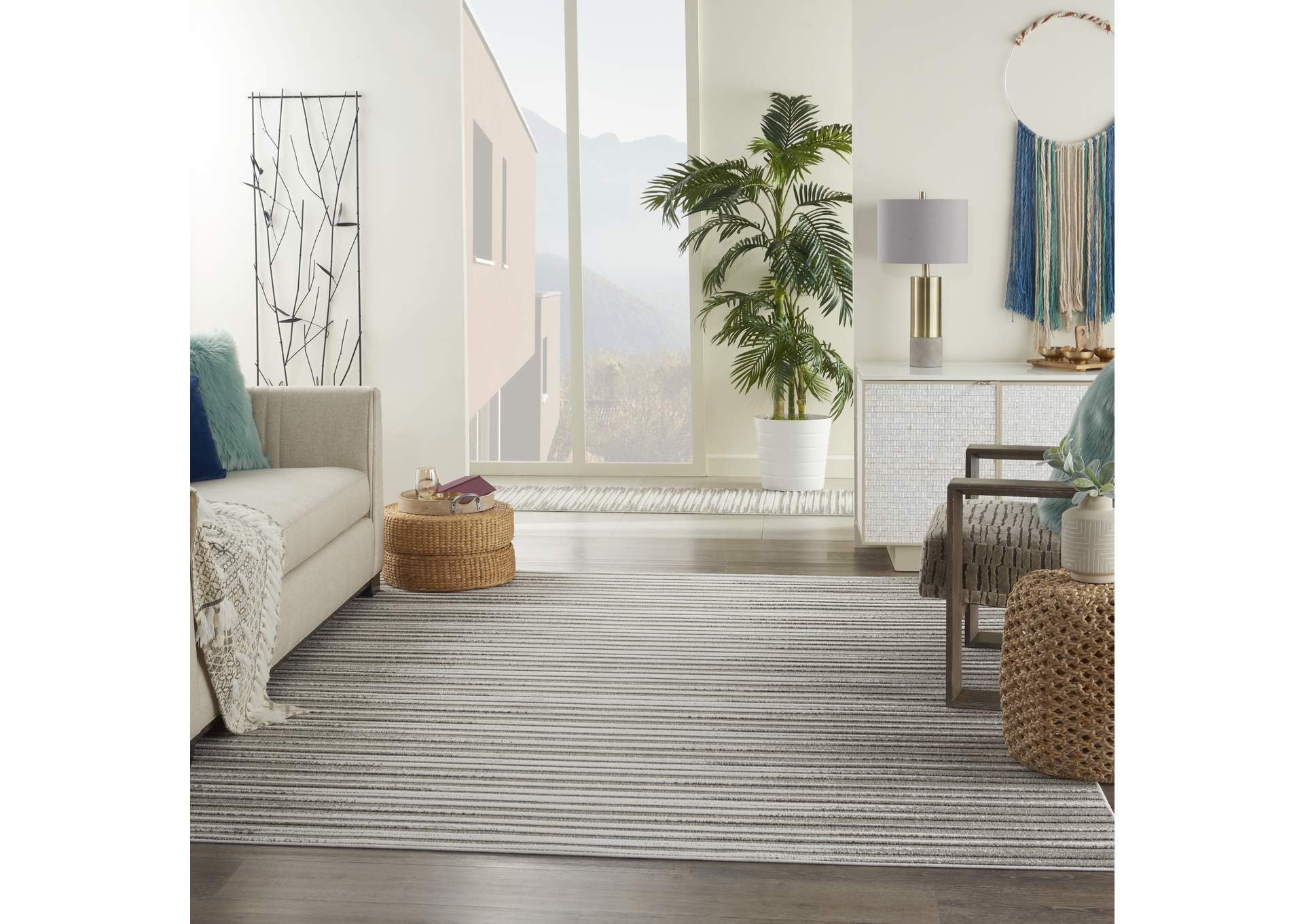Nourison Key Largo 8'x10' Light Grey Area Rug,Nourison