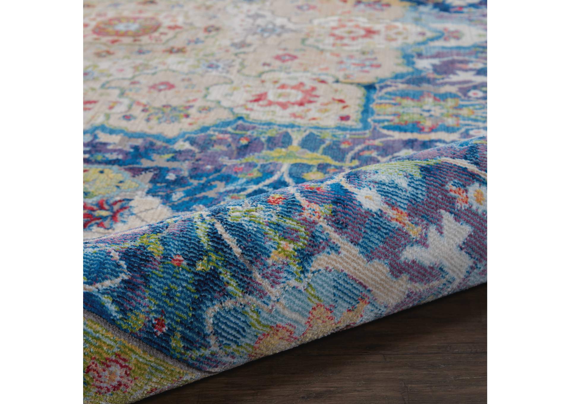 Nourison Ankara Global ANR03 Blue 5'x8' Oushak Area Rug,Nourison