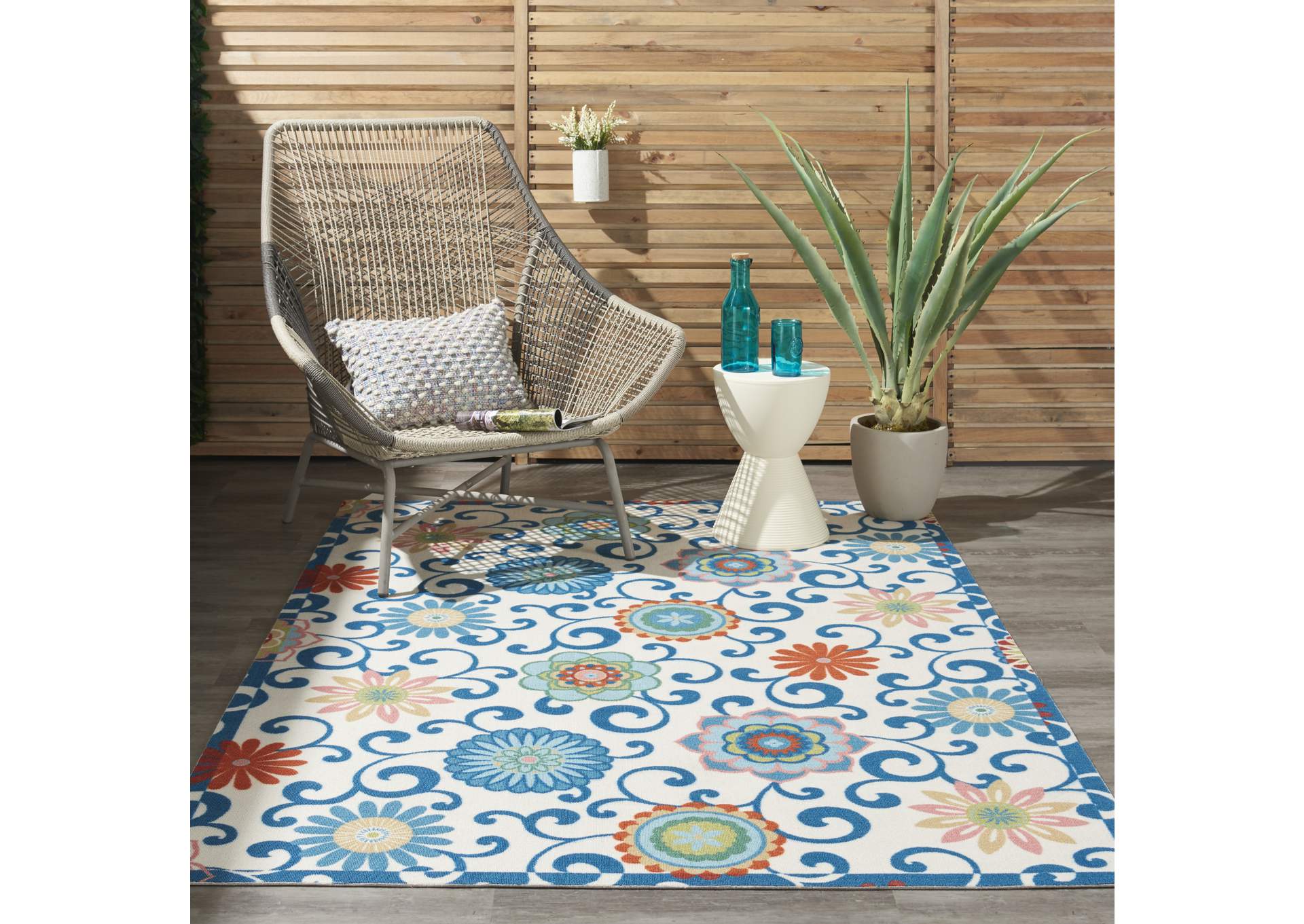 Waverly Wav01/Sun & Shade 4' x 6' Area Rug,Nourison