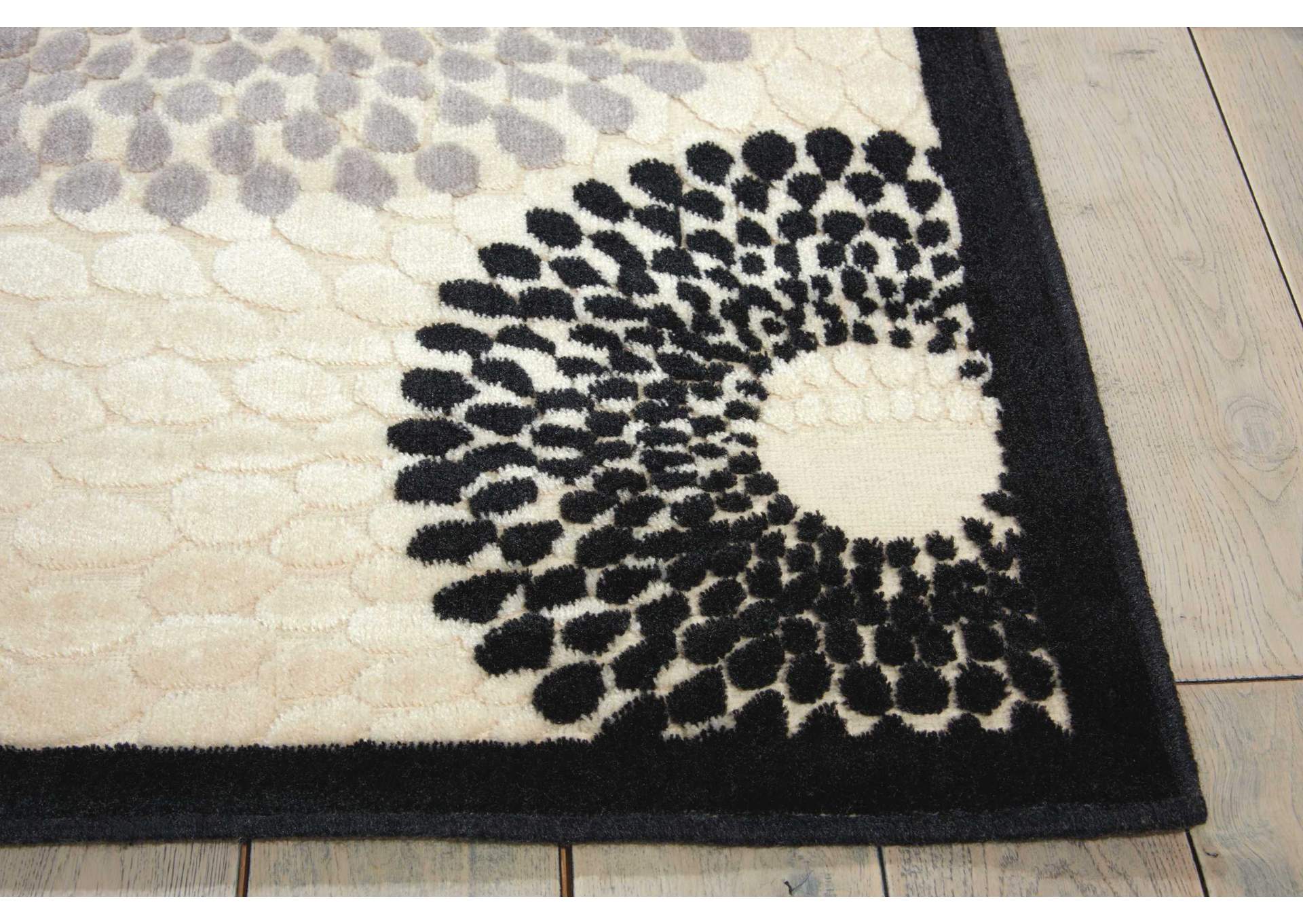 Nourison Graphic Illusions 2'x4' Grey Area Rug,Nourison