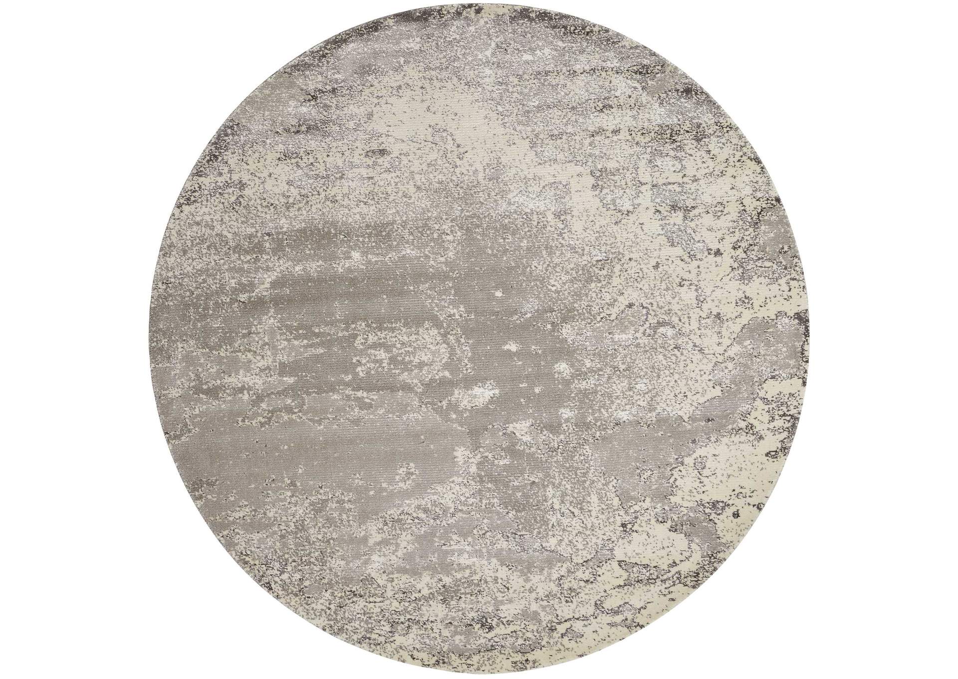 Nourison Twilight TWI06 Grey 8' Round Large Rug,Nourison